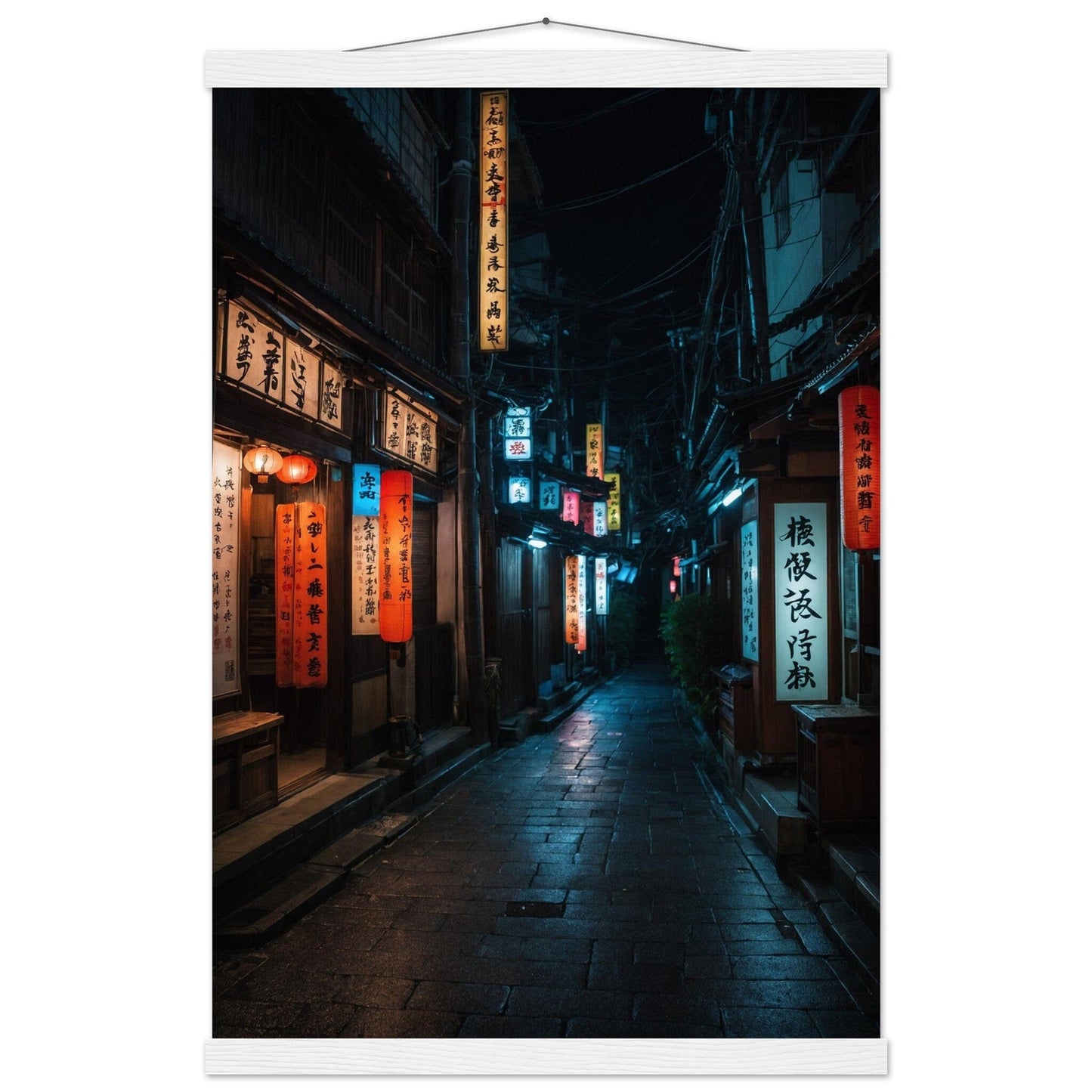 Premium Matte Paper Poster with Hanger - Minimalistische Kunstpräsentation mit Holzhänger Print Material Modern Masterpieces 40x60 cm / 16x24″ White wall hanger 