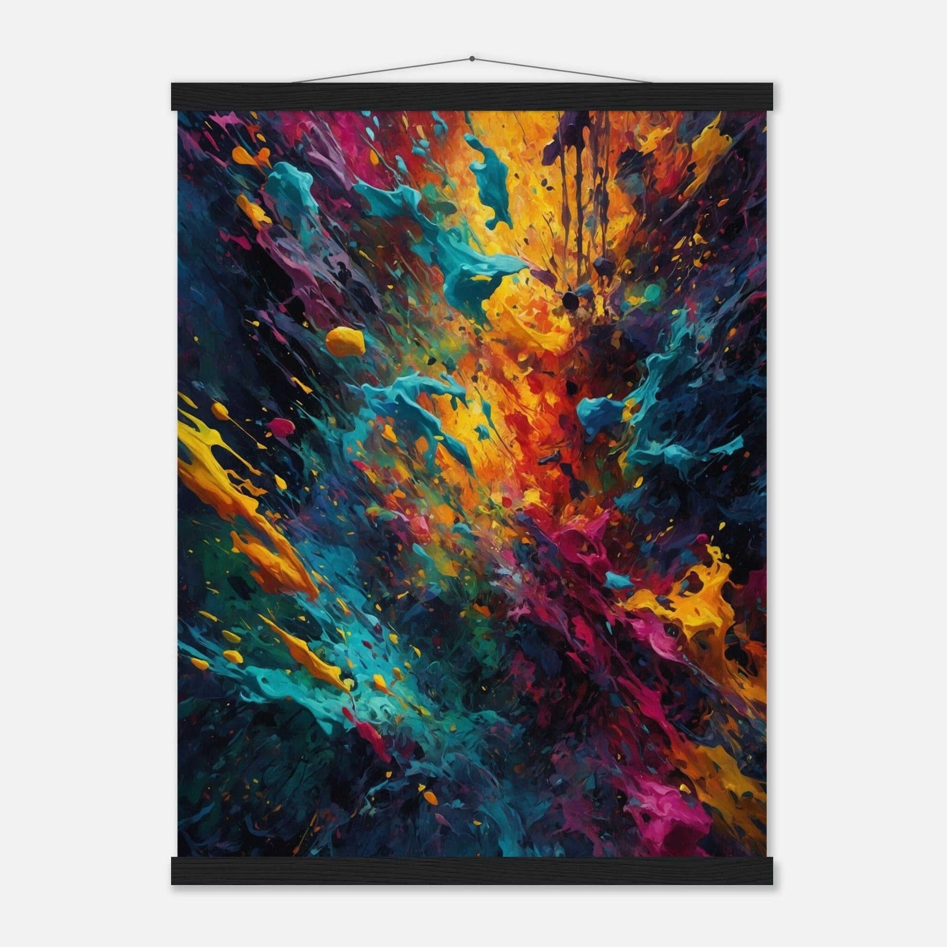 Premium Matte Paper Poster with Hanger - Minimalistische Kunstpräsentation mit Holzhänger Print Material Modern Masterpieces 45x60 cm / 18x24″ Black wall hanger 