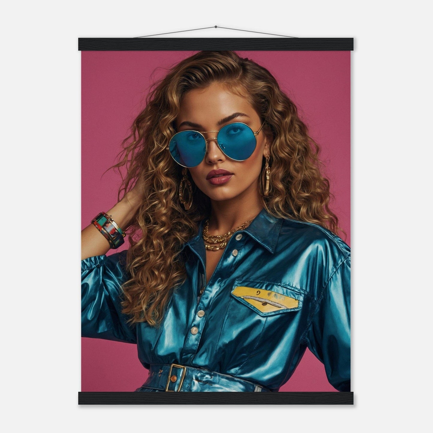 Premium Matte Paper Poster with Hanger - Minimalistische Kunstpräsentation mit Holzhänger Print Material Modern Masterpieces 45x60 cm / 18x24″ Black wall hanger 