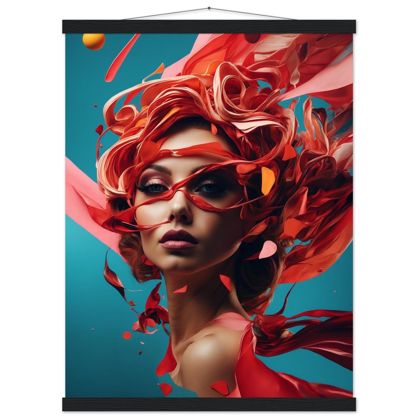Premium Matte Paper Poster with Hanger - Minimalistische Kunstpräsentation mit Holzhänger Print Material Modern Masterpieces 45x60 cm / 18x24″ Black wall hanger 