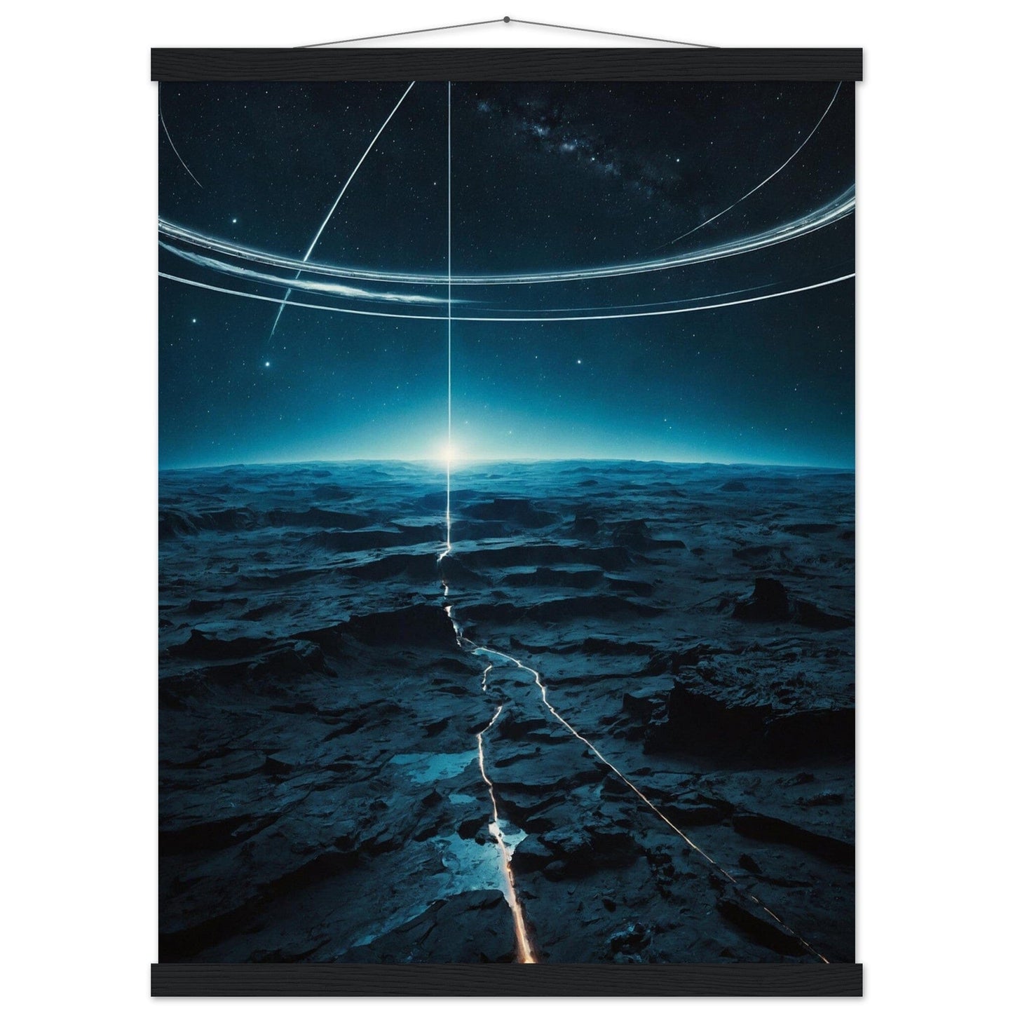 Premium Matte Paper Poster with Hanger - Minimalistische Kunstpräsentation mit Holzhänger Print Material Modern Masterpieces 45x60 cm / 18x24″ Black wall hanger 