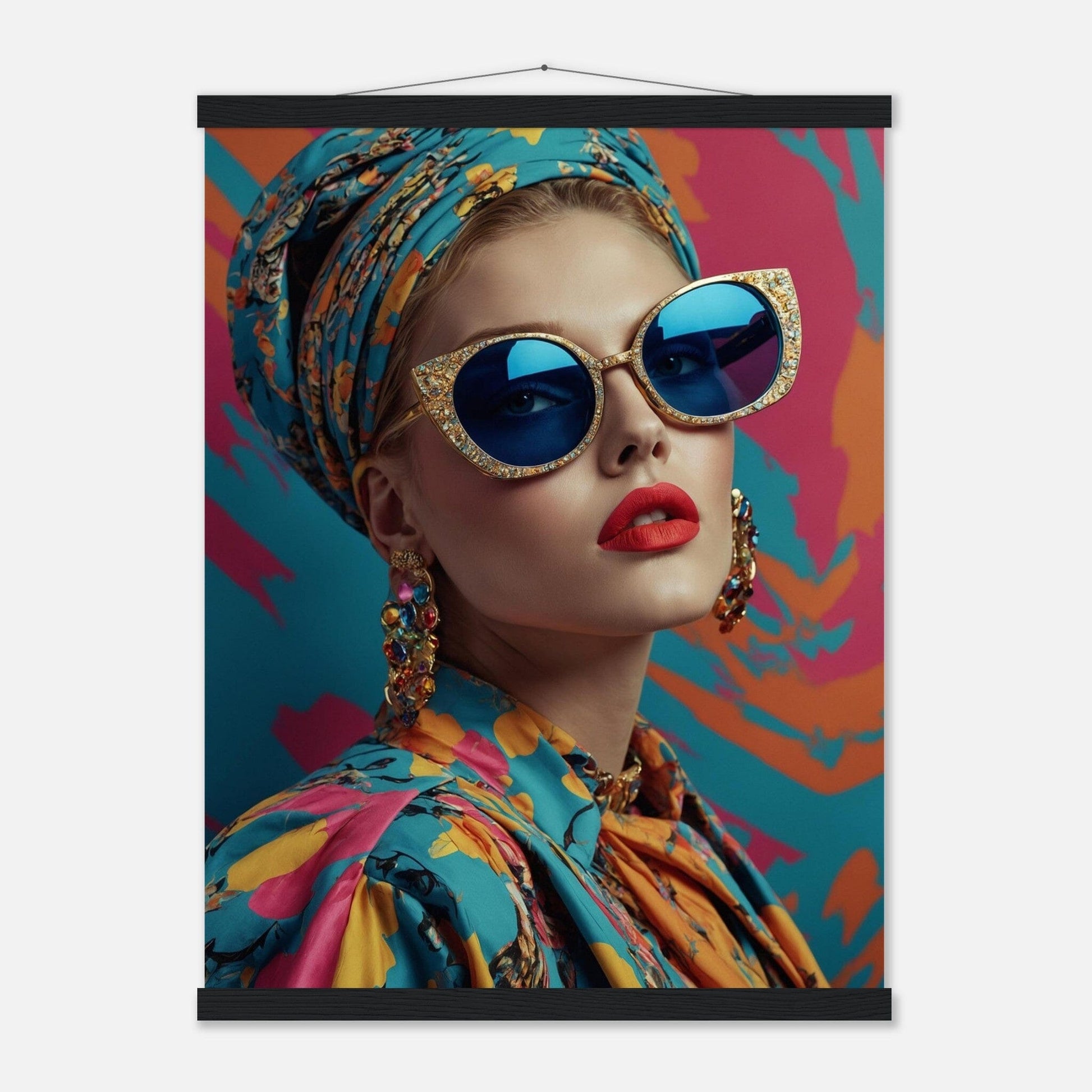 Premium Matte Paper Poster with Hanger - Minimalistische Kunstpräsentation mit Holzhänger Print Material Modern Masterpieces 45x60 cm / 18x24″ Black wall hanger 