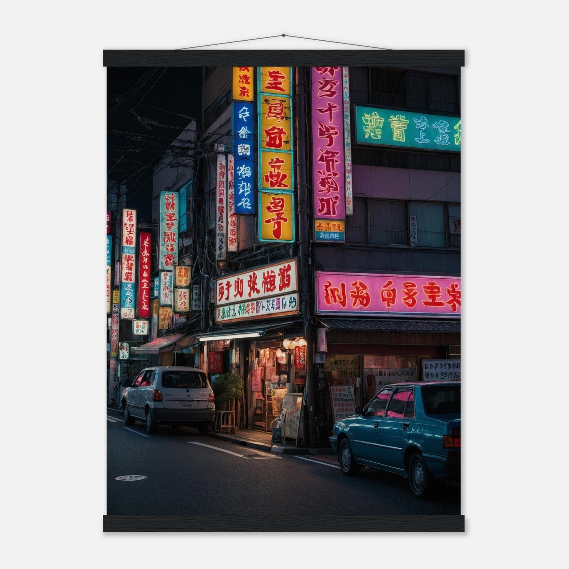 Premium Matte Paper Poster with Hanger - Minimalistische Kunstpräsentation mit Holzhänger Print Material Modern Masterpieces 45x60 cm / 18x24″ Black wall hanger 