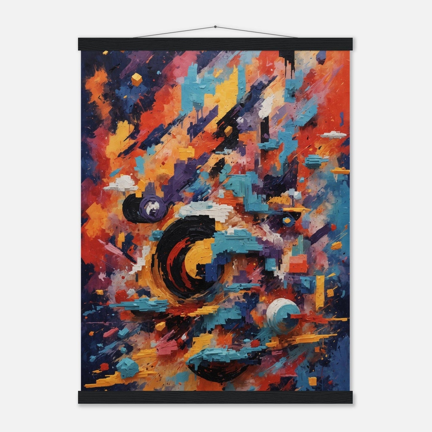 Premium Matte Paper Poster with Hanger - Minimalistische Kunstpräsentation mit Holzhänger Print Material Modern Masterpieces 45x60 cm / 18x24″ Black wall hanger 
