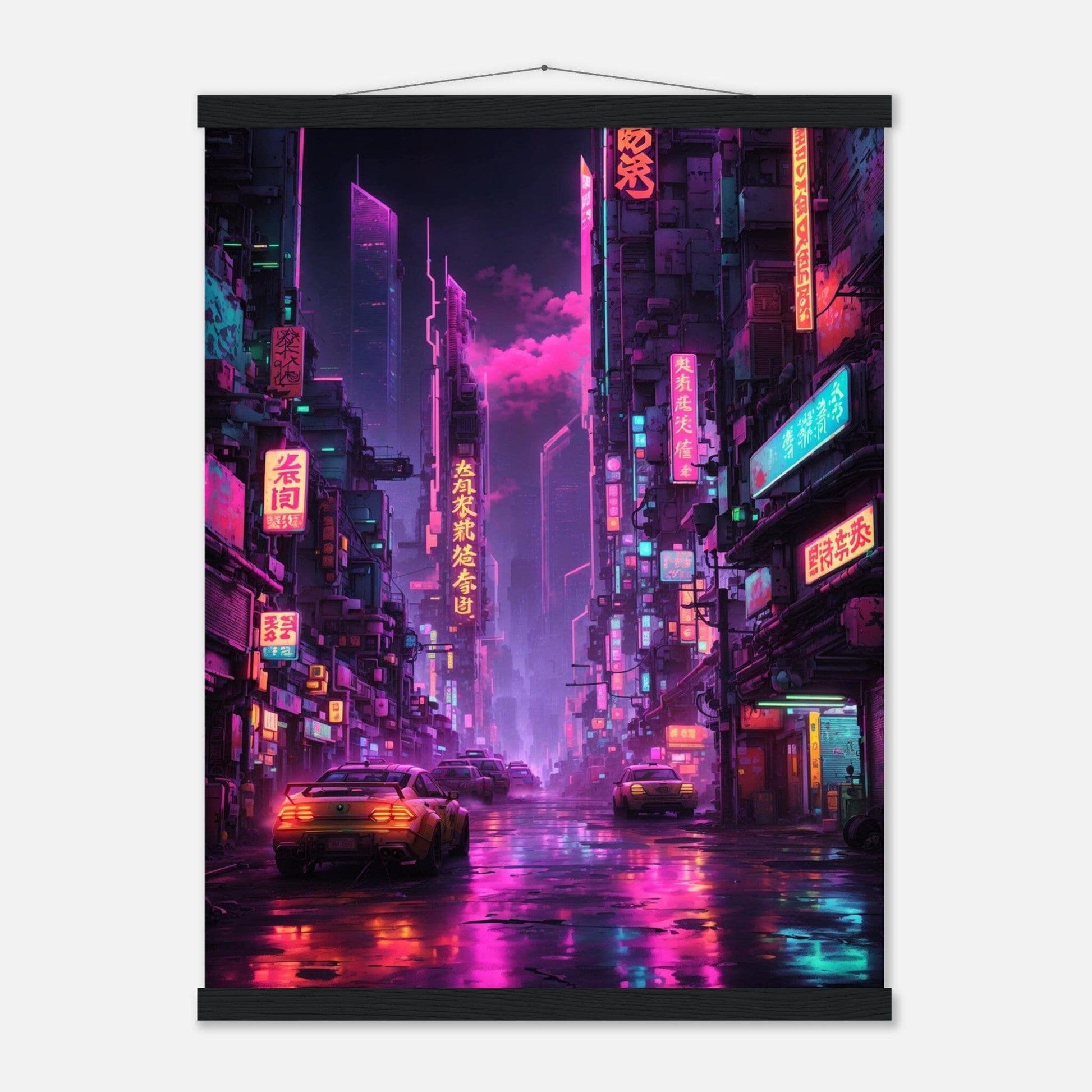 Premium Matte Paper Poster with Hanger - Minimalistische Kunstpräsentation mit Holzhänger Print Material Modern Masterpieces 45x60 cm / 18x24″ Black wall hanger 