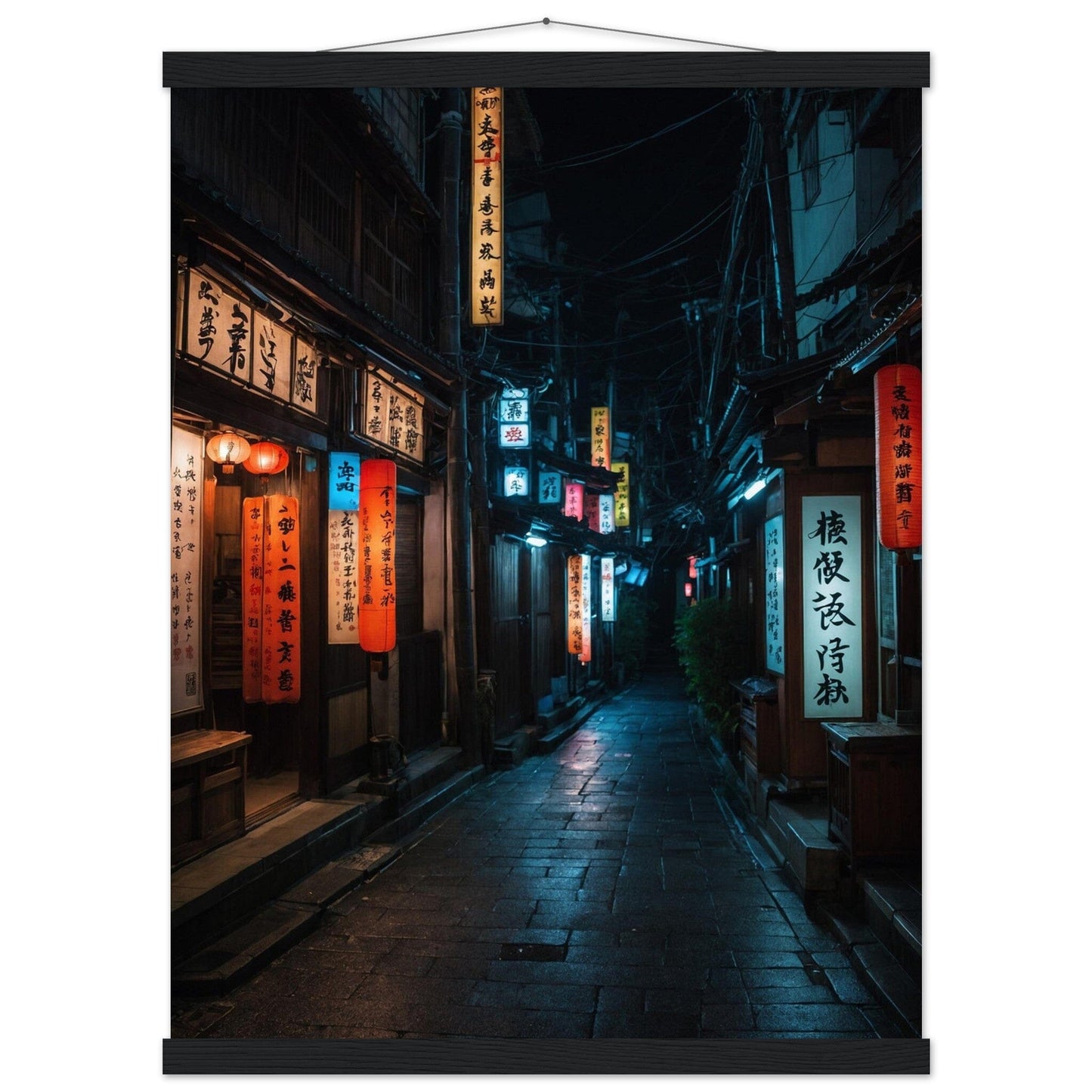 Premium Matte Paper Poster with Hanger - Minimalistische Kunstpräsentation mit Holzhänger Print Material Modern Masterpieces 45x60 cm / 18x24″ Black wall hanger 