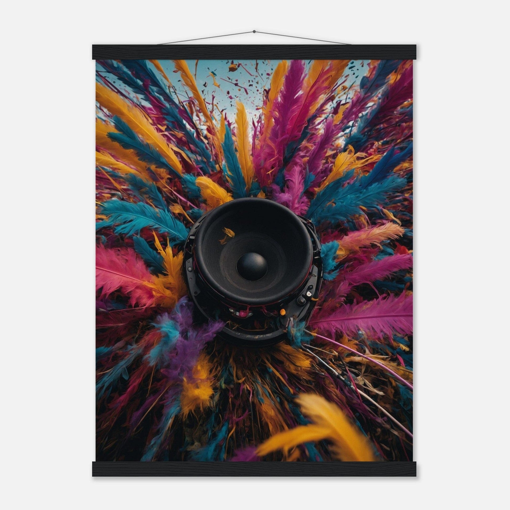 Premium Matte Paper Poster with Hanger - Minimalistische Kunstpräsentation mit Holzhänger Print Material Modern Masterpieces 45x60 cm / 18x24″ Black wall hanger 