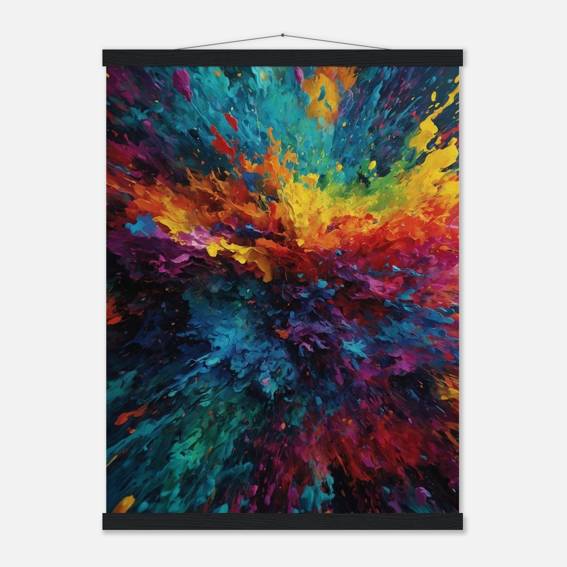 Premium Matte Paper Poster with Hanger - Minimalistische Kunstpräsentation mit Holzhänger Print Material Modern Masterpieces 45x60 cm / 18x24″ Black wall hanger 