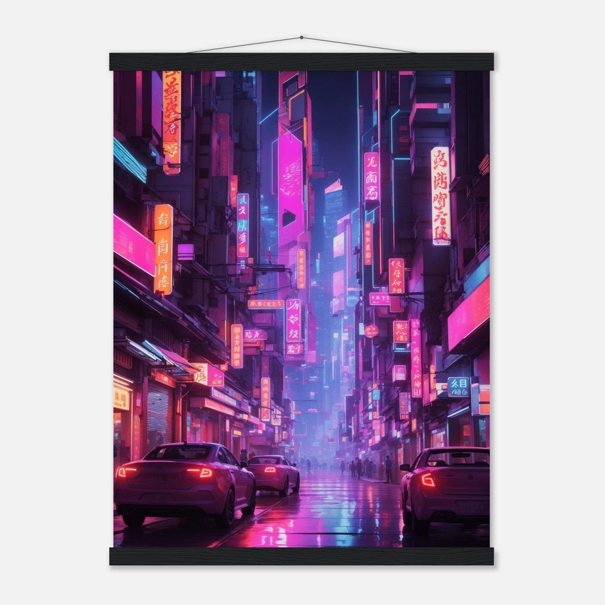Premium Matte Paper Poster with Hanger - Minimalistische Kunstpräsentation mit Holzhänger Print Material Modern Masterpieces 45x60 cm / 18x24″ Black wall hanger 