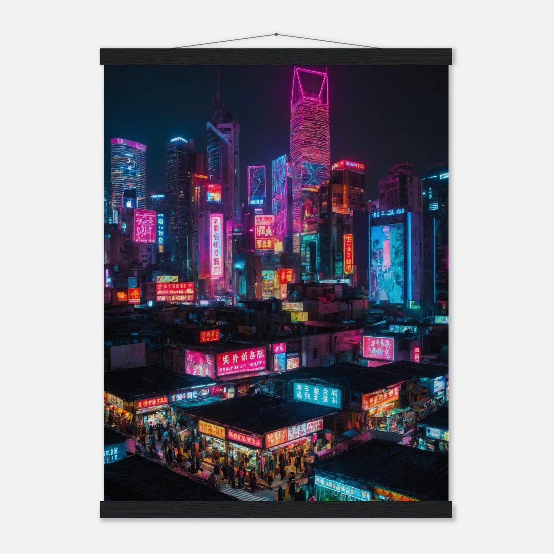 Premium Matte Paper Poster with Hanger - Minimalistische Kunstpräsentation mit Holzhänger Print Material Modern Masterpieces 45x60 cm / 18x24″ Black wall hanger 