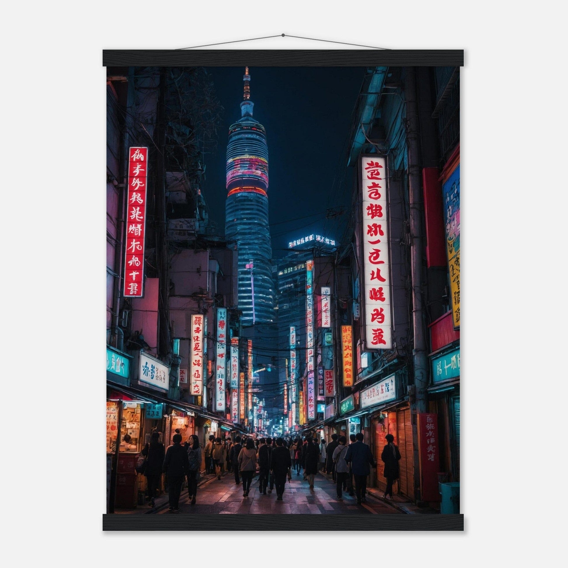 Premium Matte Paper Poster with Hanger - Minimalistische Kunstpräsentation mit Holzhänger Print Material Modern Masterpieces 45x60 cm / 18x24″ Black wall hanger 