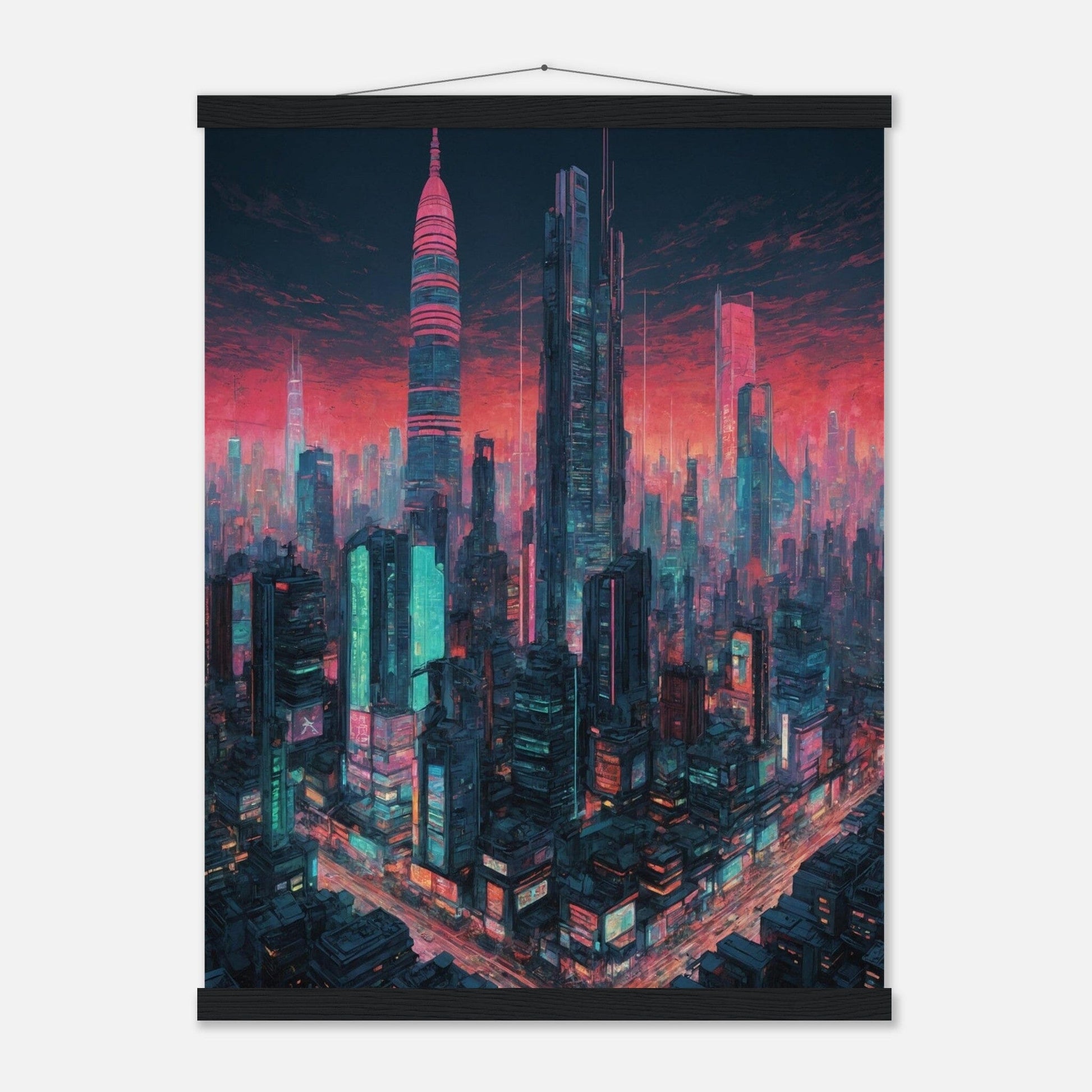 Premium Matte Paper Poster with Hanger - Minimalistische Kunstpräsentation mit Holzhänger Print Material Modern Masterpieces 45x60 cm / 18x24″ Black wall hanger 