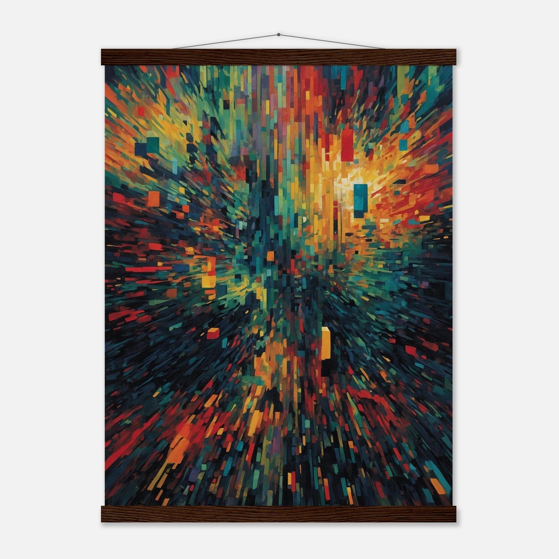 Premium Matte Paper Poster with Hanger - Minimalistische Kunstpräsentation mit Holzhänger Print Material Modern Masterpieces 45x60 cm / 18x24″ Dark wood wall hanger 