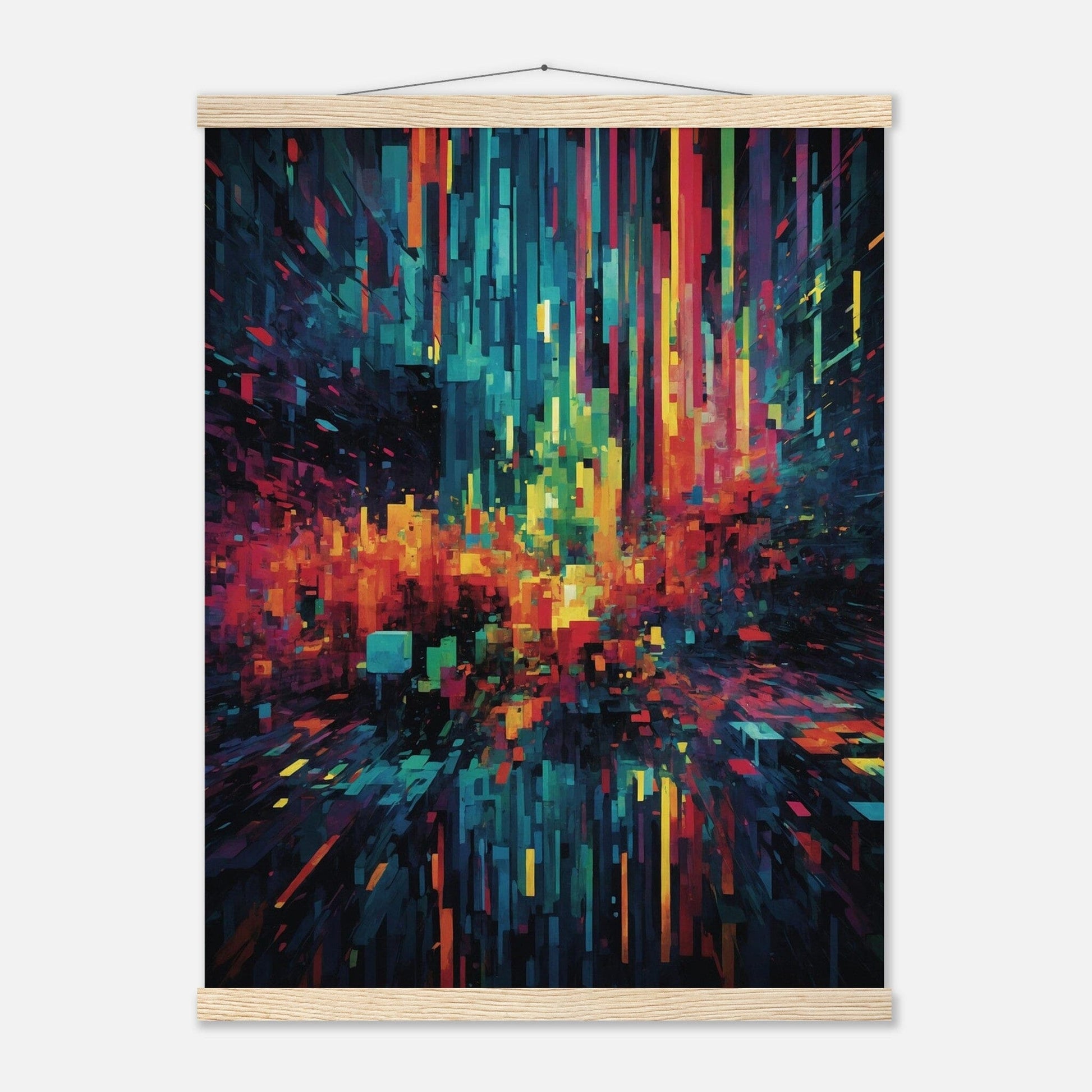 Premium Matte Paper Poster with Hanger - Minimalistische Kunstpräsentation mit Holzhänger Print Material Modern Masterpieces 45x60 cm / 18x24″ Natural wood wall hanger 