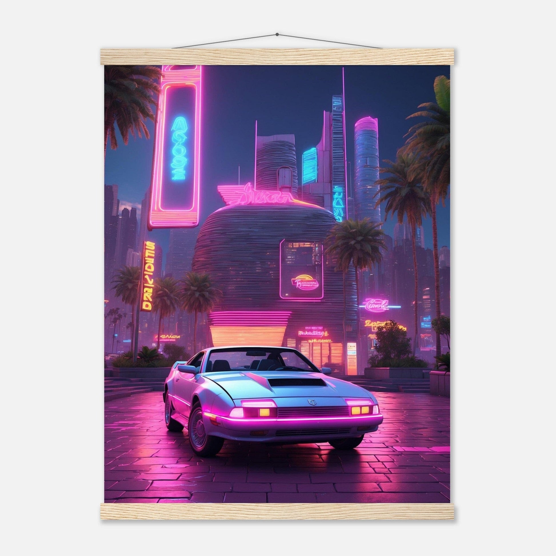 Premium Matte Paper Poster with Hanger - Minimalistische Kunstpräsentation mit Holzhänger Print Material Modern Masterpieces 45x60 cm / 18x24″ Natural wood wall hanger 