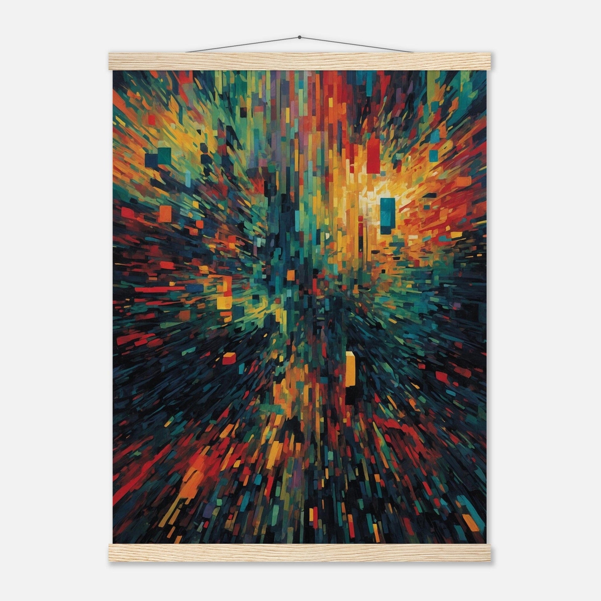 Premium Matte Paper Poster with Hanger - Minimalistische Kunstpräsentation mit Holzhänger Print Material Modern Masterpieces 45x60 cm / 18x24″ Natural wood wall hanger 