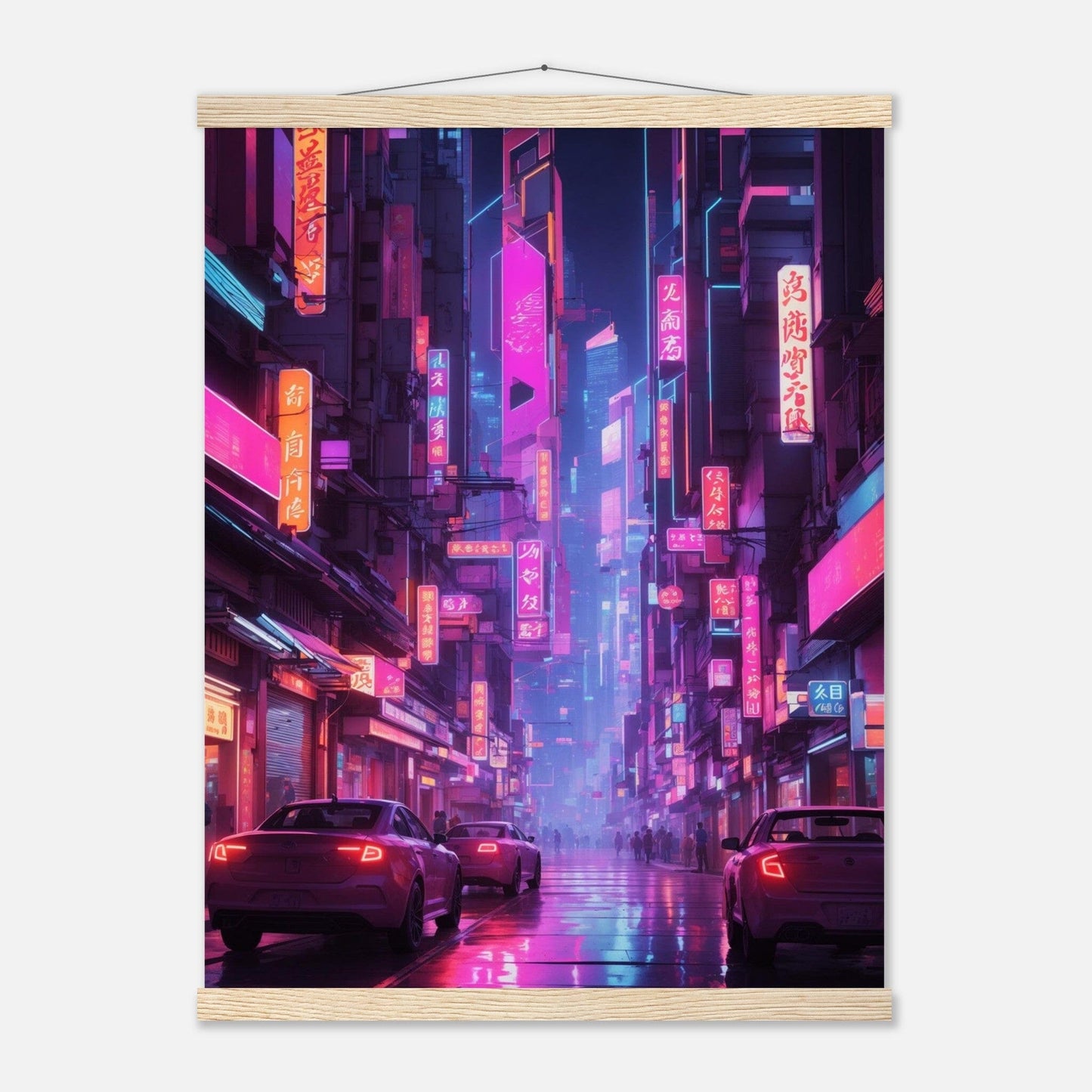 Premium Matte Paper Poster with Hanger - Minimalistische Kunstpräsentation mit Holzhänger Print Material Modern Masterpieces 45x60 cm / 18x24″ Natural wood wall hanger 