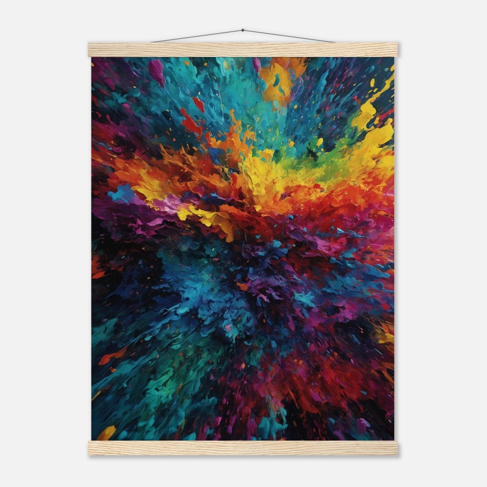 Premium Matte Paper Poster with Hanger - Minimalistische Kunstpräsentation mit Holzhänger Print Material Modern Masterpieces 45x60 cm / 18x24″ Natural wood wall hanger 