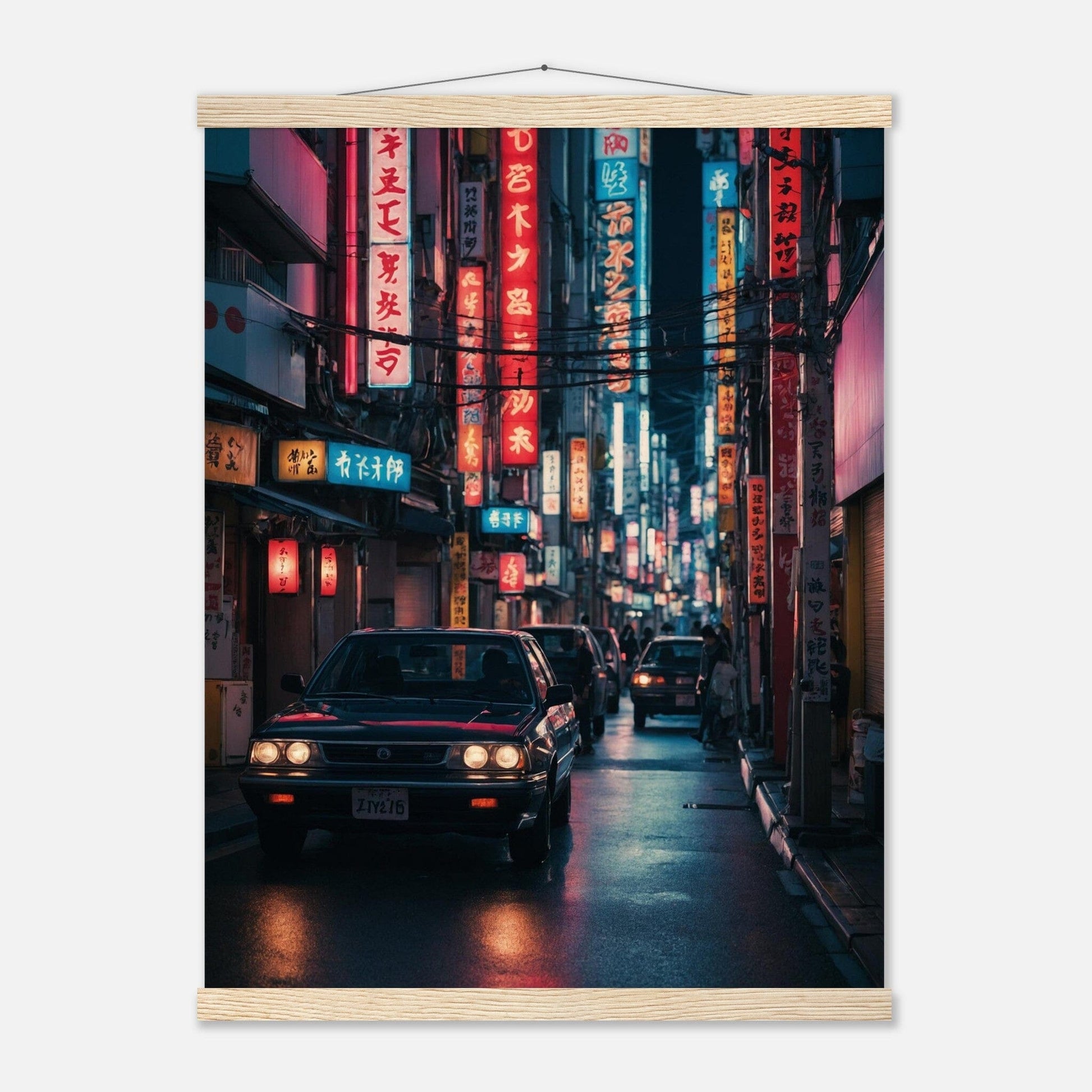 Premium Matte Paper Poster with Hanger - Minimalistische Kunstpräsentation mit Holzhänger Print Material Modern Masterpieces 45x60 cm / 18x24″ Natural wood wall hanger 