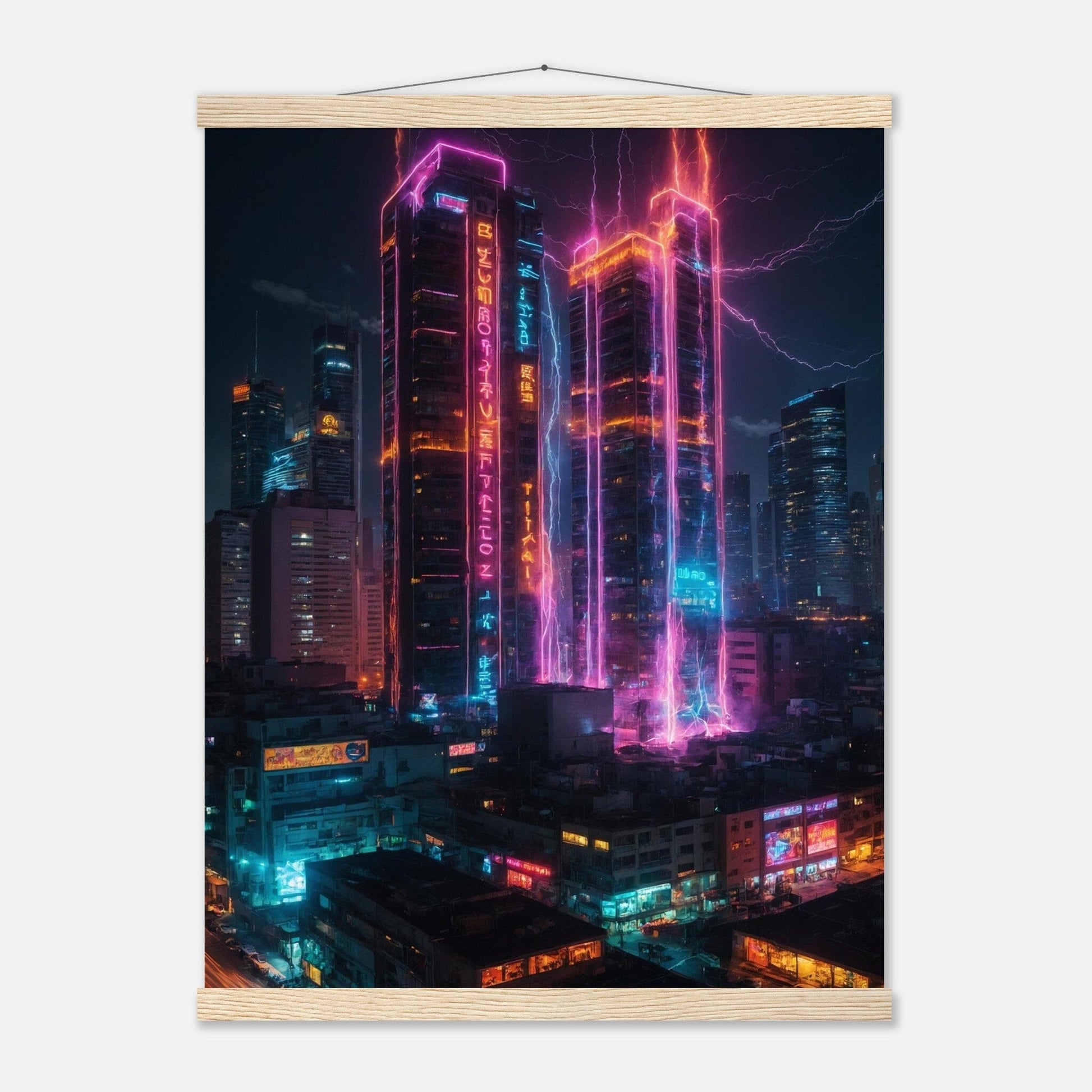 Premium Matte Paper Poster with Hanger - Minimalistische Kunstpräsentation mit Holzhänger Print Material Modern Masterpieces 45x60 cm / 18x24″ Natural wood wall hanger 