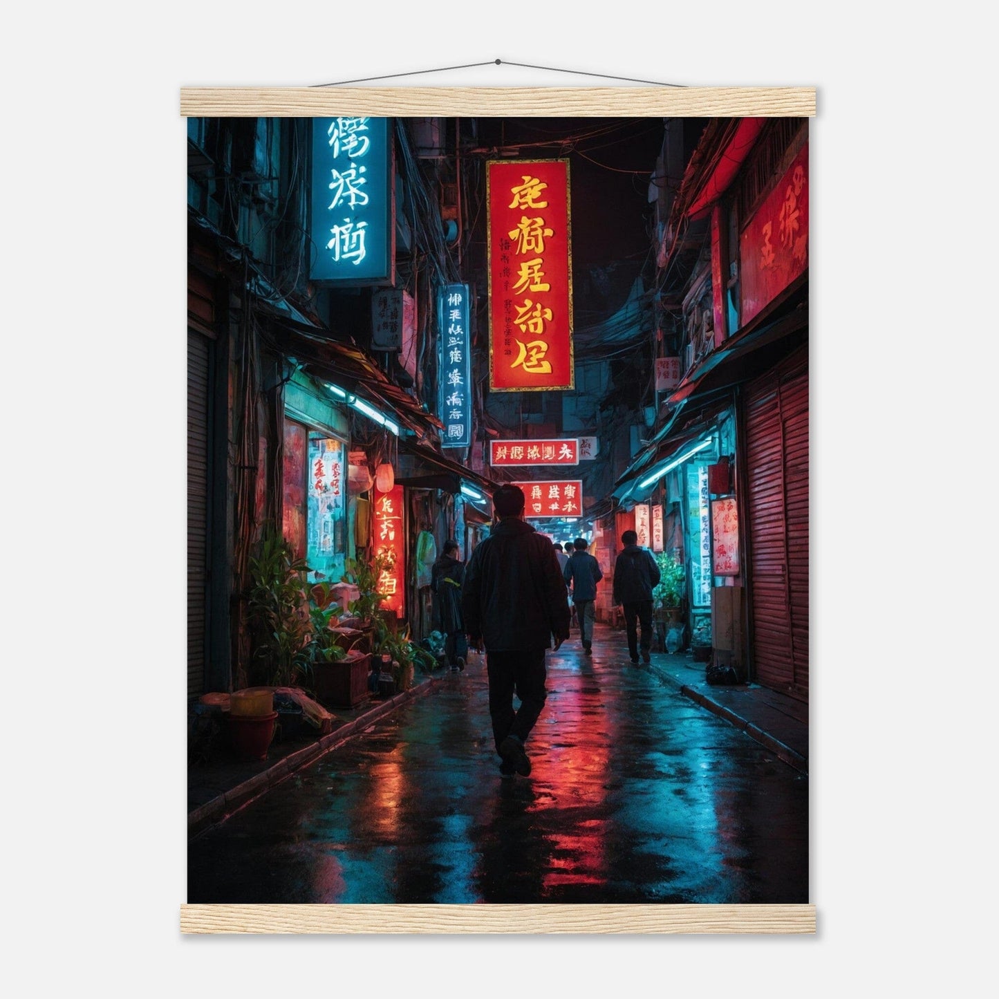 Premium Matte Paper Poster with Hanger - Minimalistische Kunstpräsentation mit Holzhänger Print Material Modern Masterpieces 45x60 cm / 18x24″ Natural wood wall hanger 