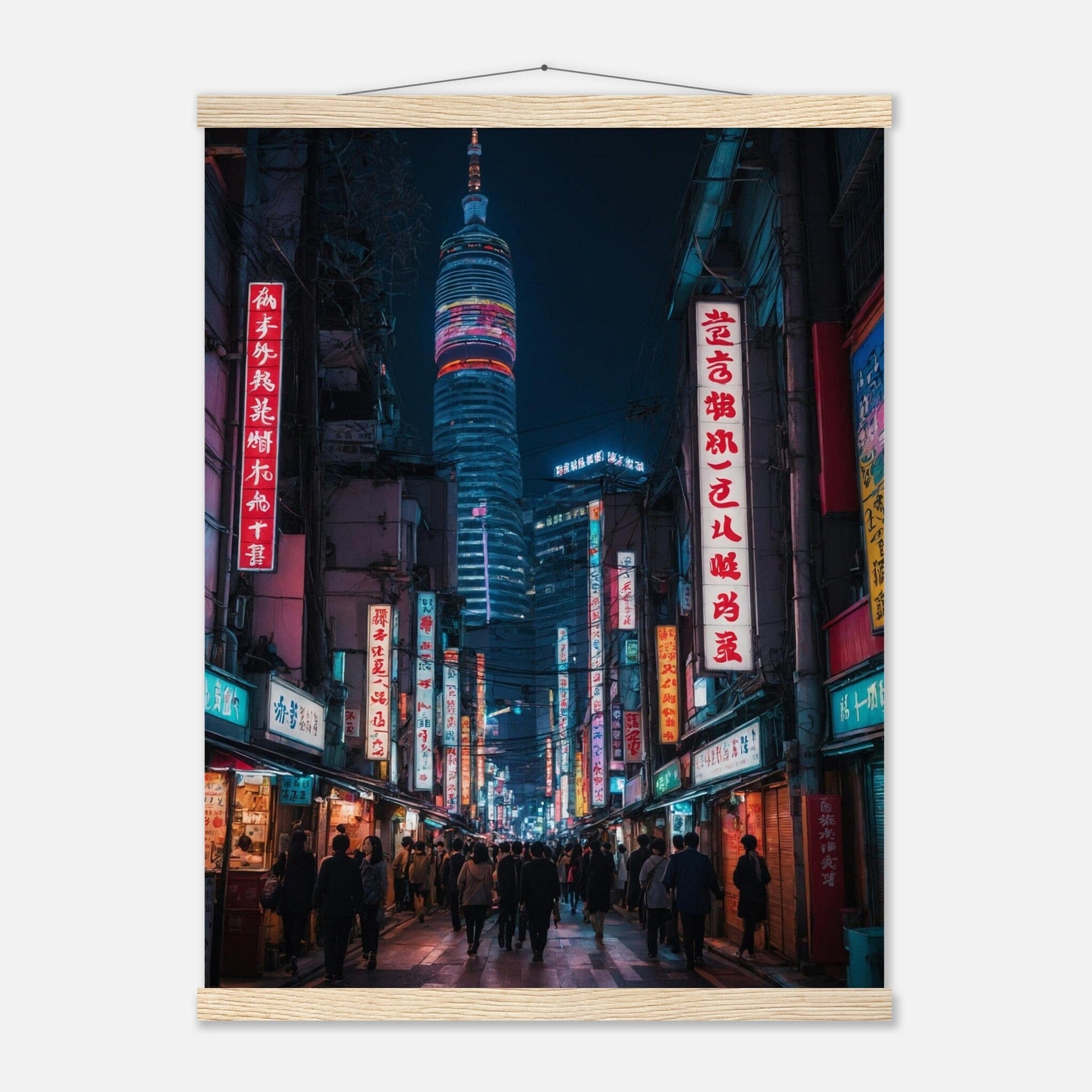 Premium Matte Paper Poster with Hanger - Minimalistische Kunstpräsentation mit Holzhänger Print Material Modern Masterpieces 45x60 cm / 18x24″ Natural wood wall hanger 