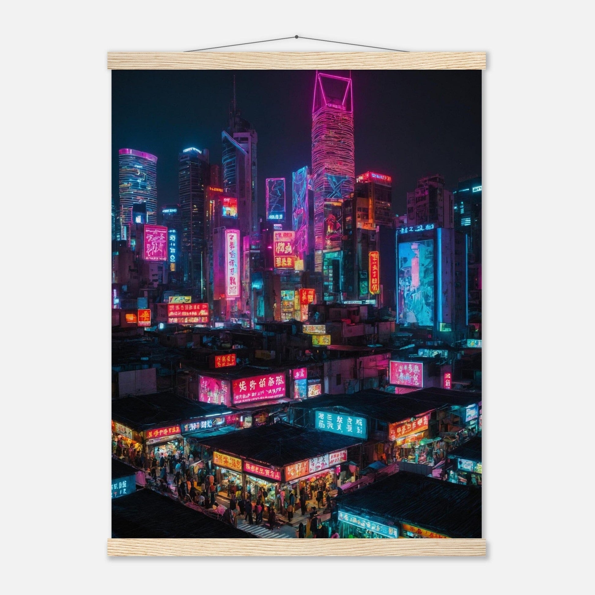 Premium Matte Paper Poster with Hanger - Minimalistische Kunstpräsentation mit Holzhänger Print Material Modern Masterpieces 45x60 cm / 18x24″ Natural wood wall hanger 