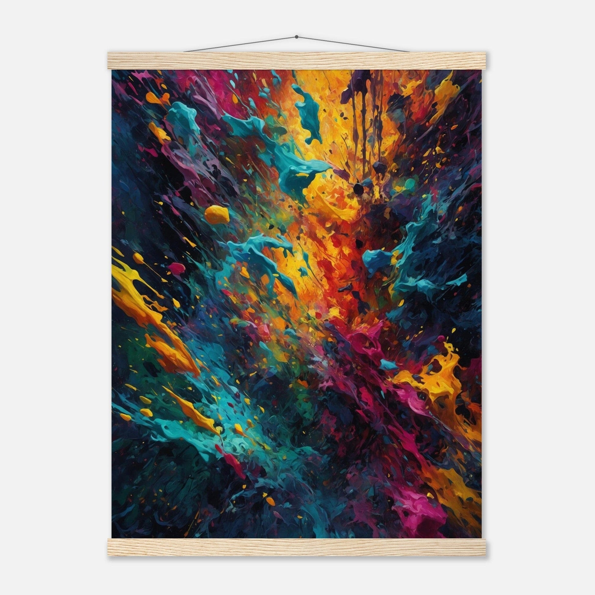 Premium Matte Paper Poster with Hanger - Minimalistische Kunstpräsentation mit Holzhänger Print Material Modern Masterpieces 45x60 cm / 18x24″ Natural wood wall hanger 