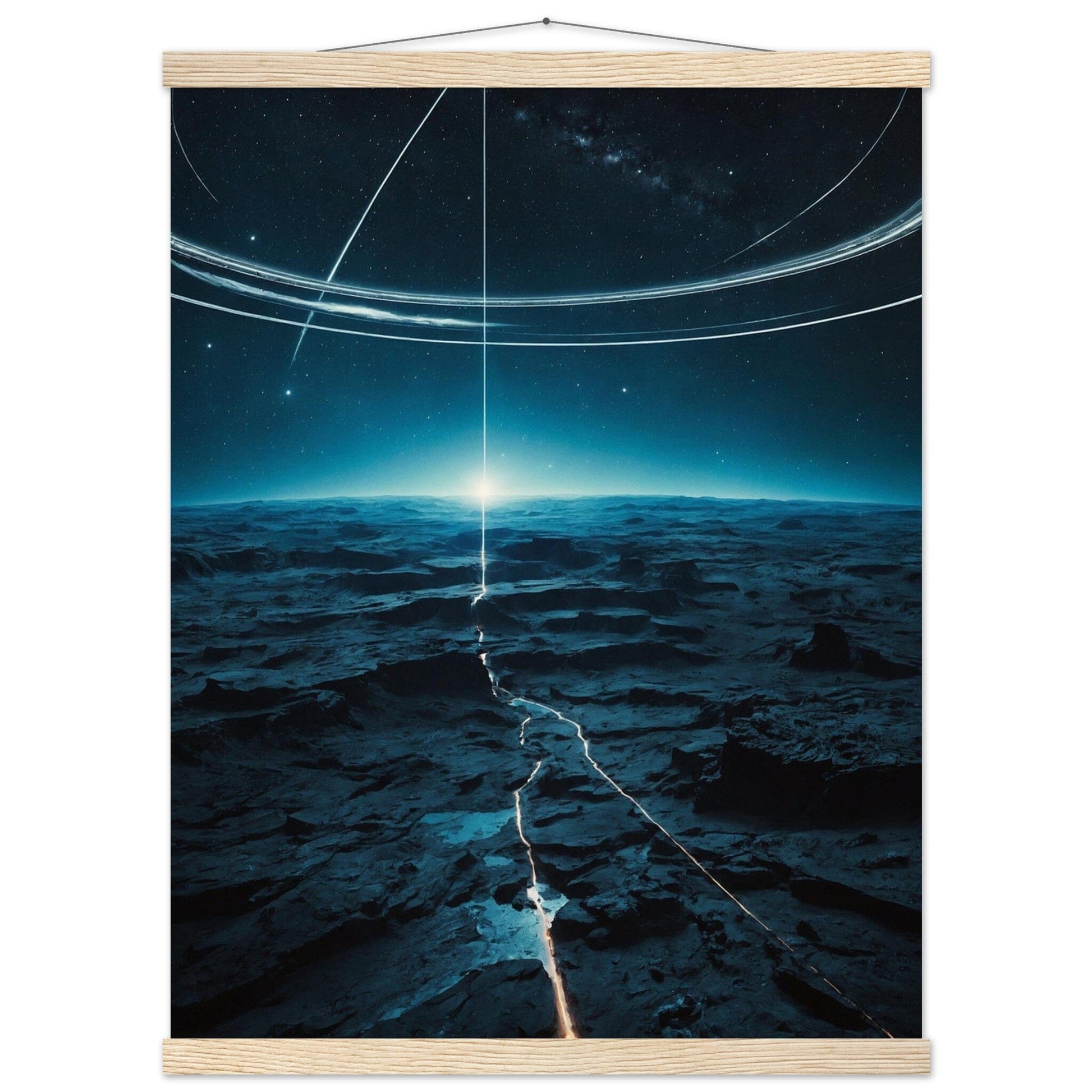 Premium Matte Paper Poster with Hanger - Minimalistische Kunstpräsentation mit Holzhänger Print Material Modern Masterpieces 45x60 cm / 18x24″ Natural wood wall hanger 