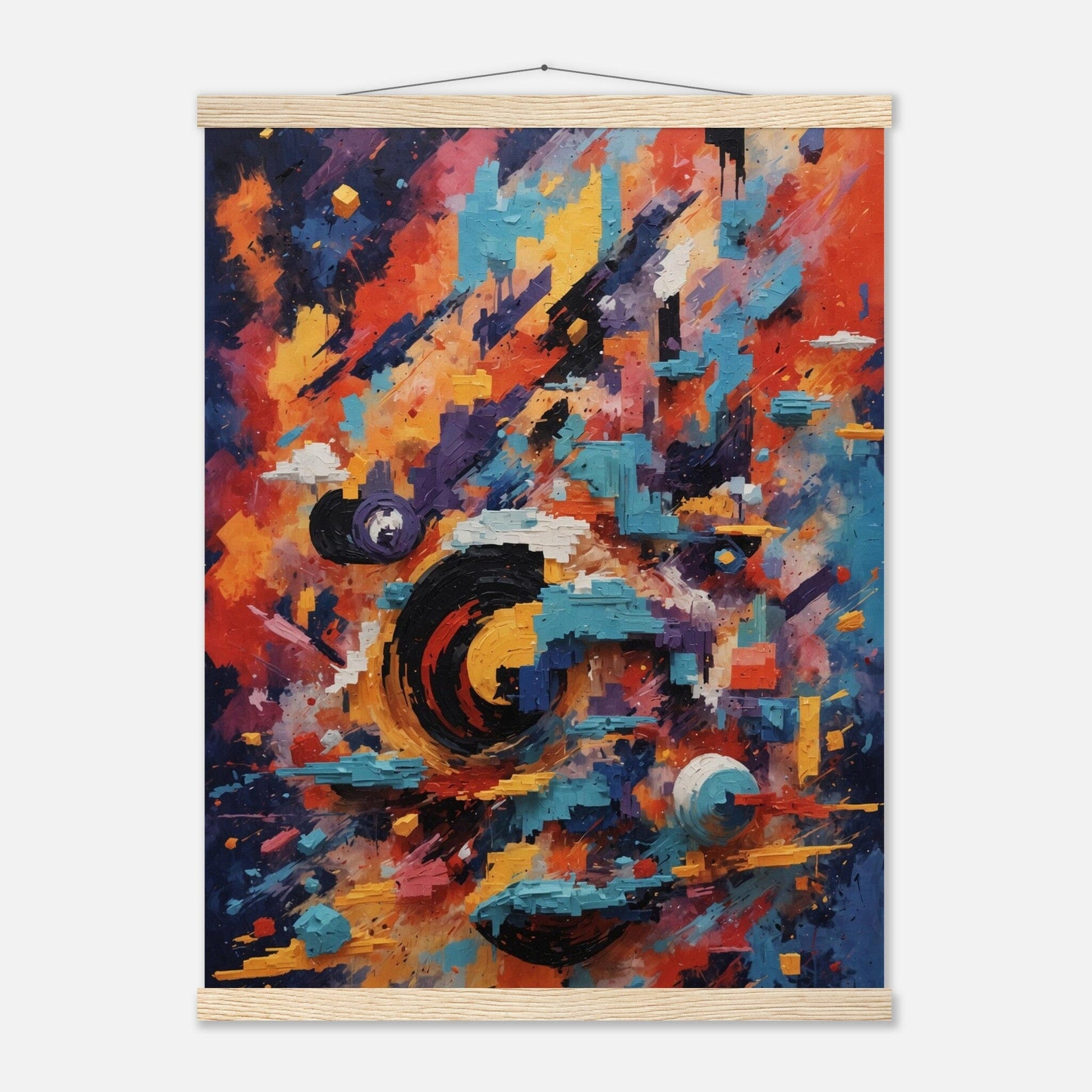 Premium Matte Paper Poster with Hanger - Minimalistische Kunstpräsentation mit Holzhänger Print Material Modern Masterpieces 45x60 cm / 18x24″ Natural wood wall hanger 