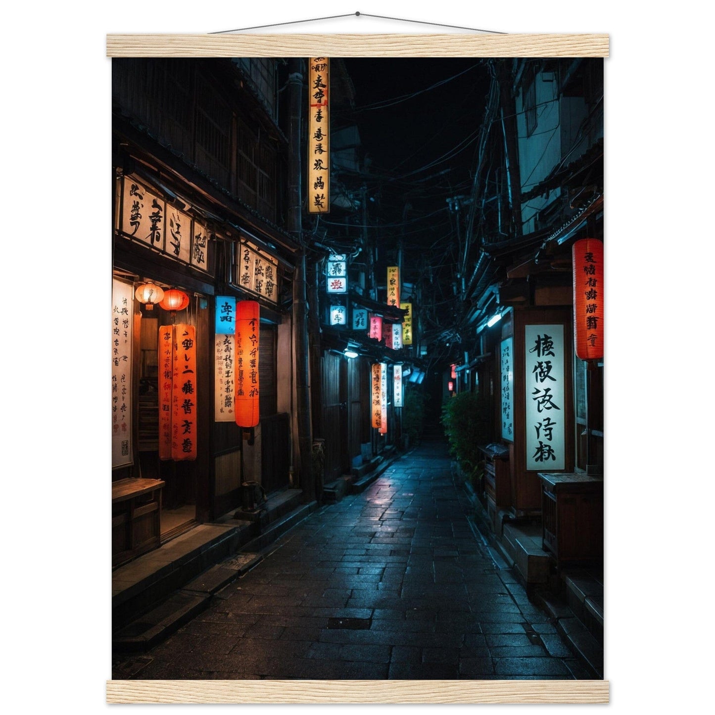 Premium Matte Paper Poster with Hanger - Minimalistische Kunstpräsentation mit Holzhänger Print Material Modern Masterpieces 45x60 cm / 18x24″ Natural wood wall hanger 