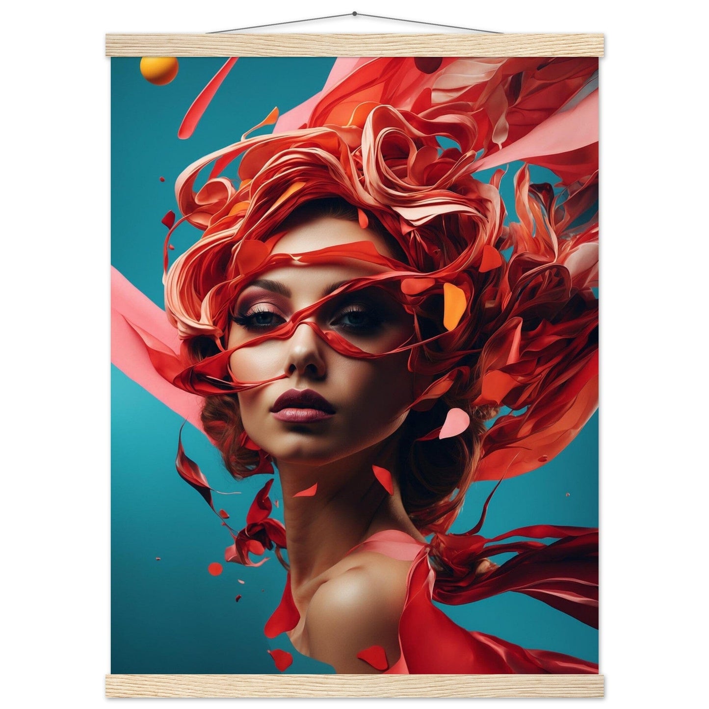 Premium Matte Paper Poster with Hanger - Minimalistische Kunstpräsentation mit Holzhänger Print Material Modern Masterpieces 45x60 cm / 18x24″ Natural wood wall hanger 