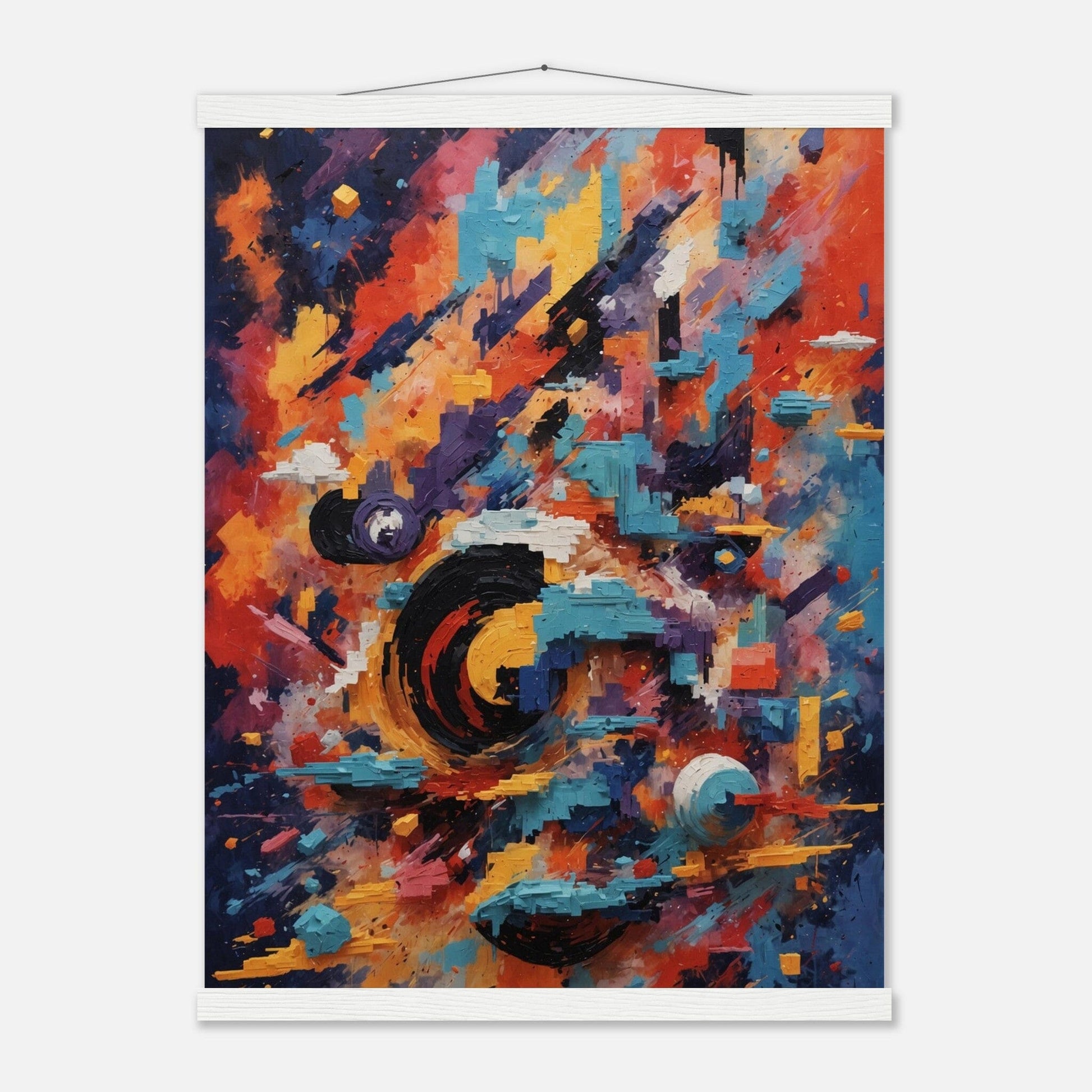 Premium Matte Paper Poster with Hanger - Minimalistische Kunstpräsentation mit Holzhänger Print Material Modern Masterpieces 45x60 cm / 18x24″ White wall hanger 