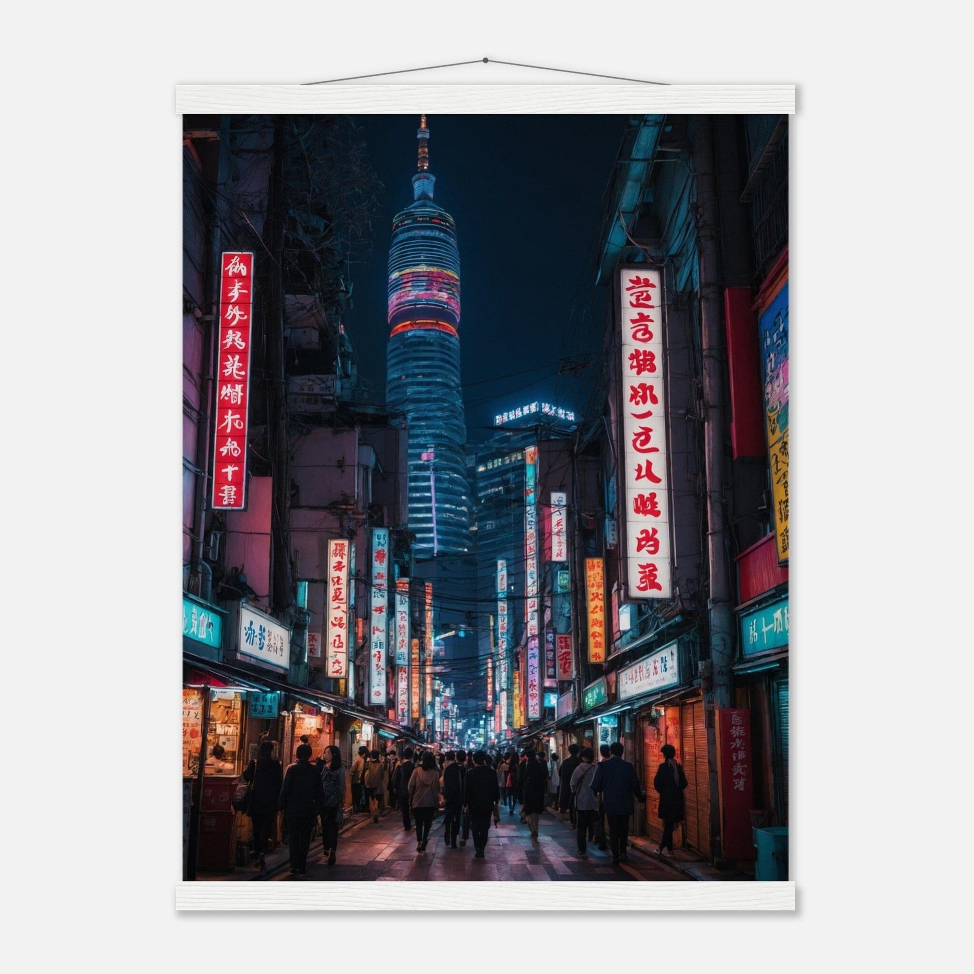 Premium Matte Paper Poster with Hanger - Minimalistische Kunstpräsentation mit Holzhänger Print Material Modern Masterpieces 45x60 cm / 18x24″ White wall hanger 