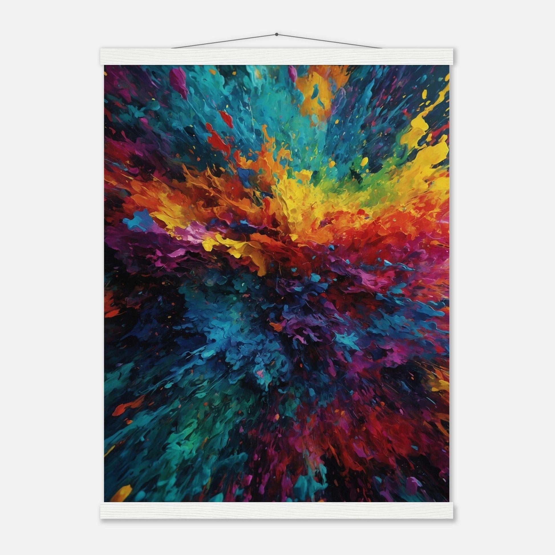 Premium Matte Paper Poster with Hanger - Minimalistische Kunstpräsentation mit Holzhänger Print Material Modern Masterpieces 45x60 cm / 18x24″ White wall hanger 