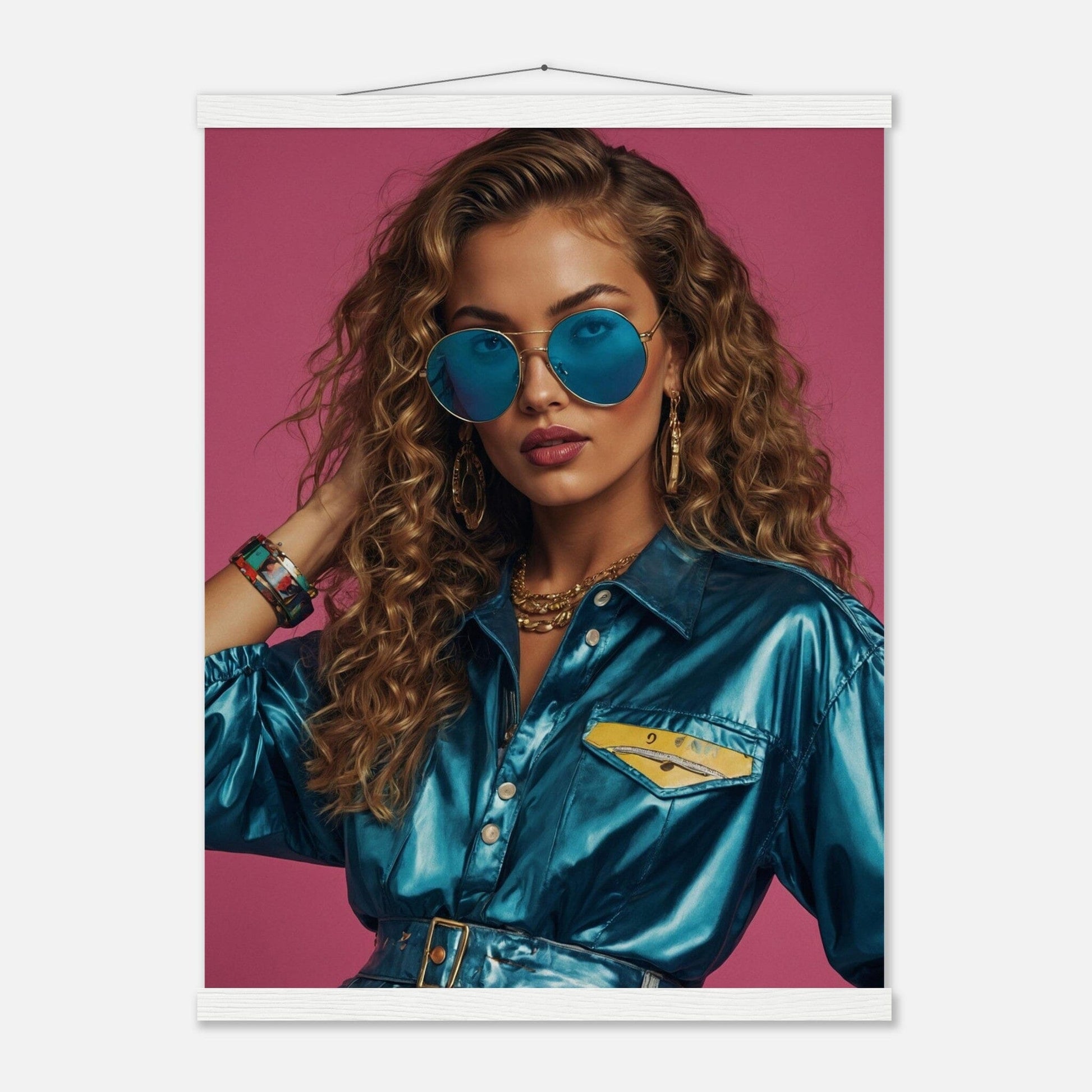 Premium Matte Paper Poster with Hanger - Minimalistische Kunstpräsentation mit Holzhänger Print Material Modern Masterpieces 45x60 cm / 18x24″ White wall hanger 