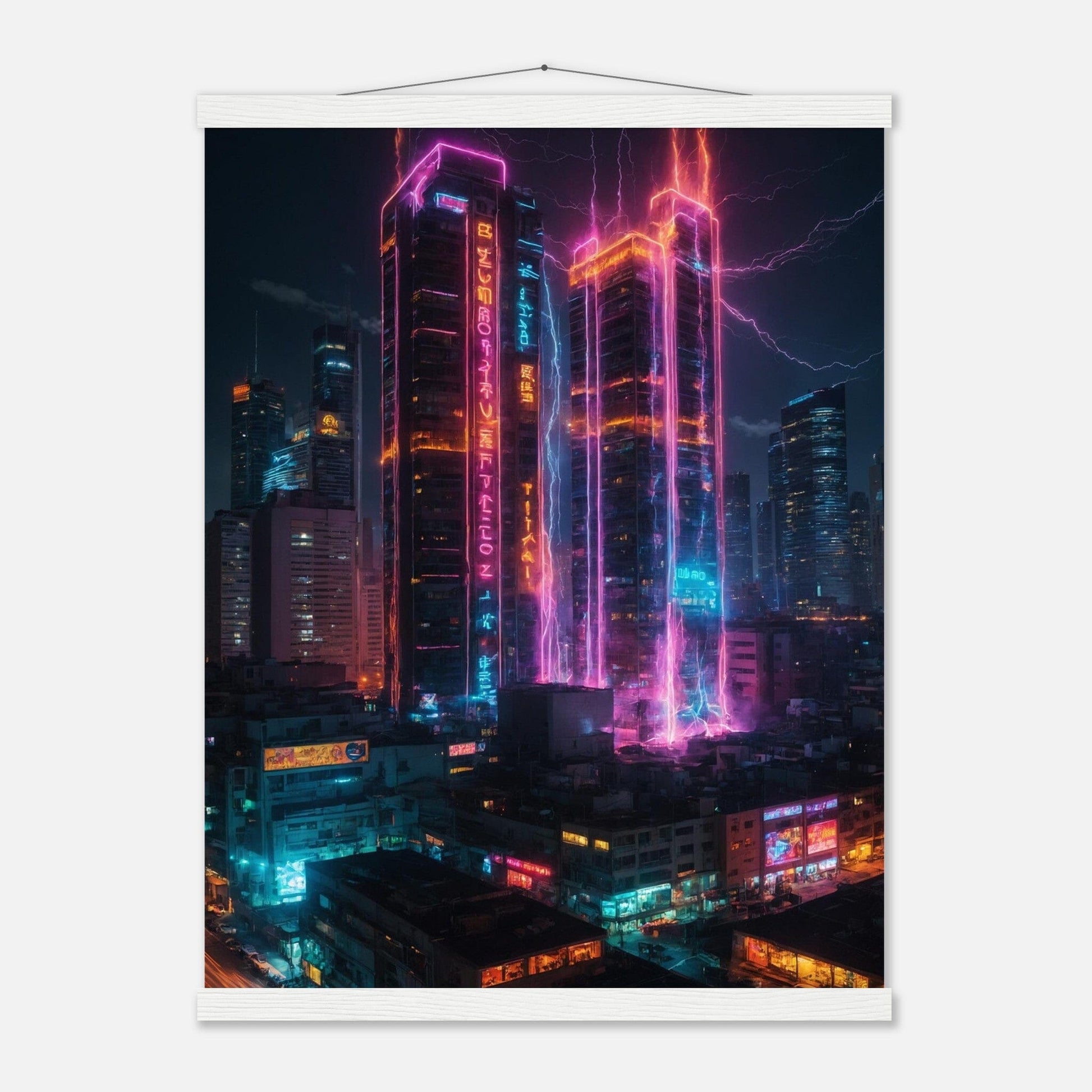 Premium Matte Paper Poster with Hanger - Minimalistische Kunstpräsentation mit Holzhänger Print Material Modern Masterpieces 45x60 cm / 18x24″ White wall hanger 