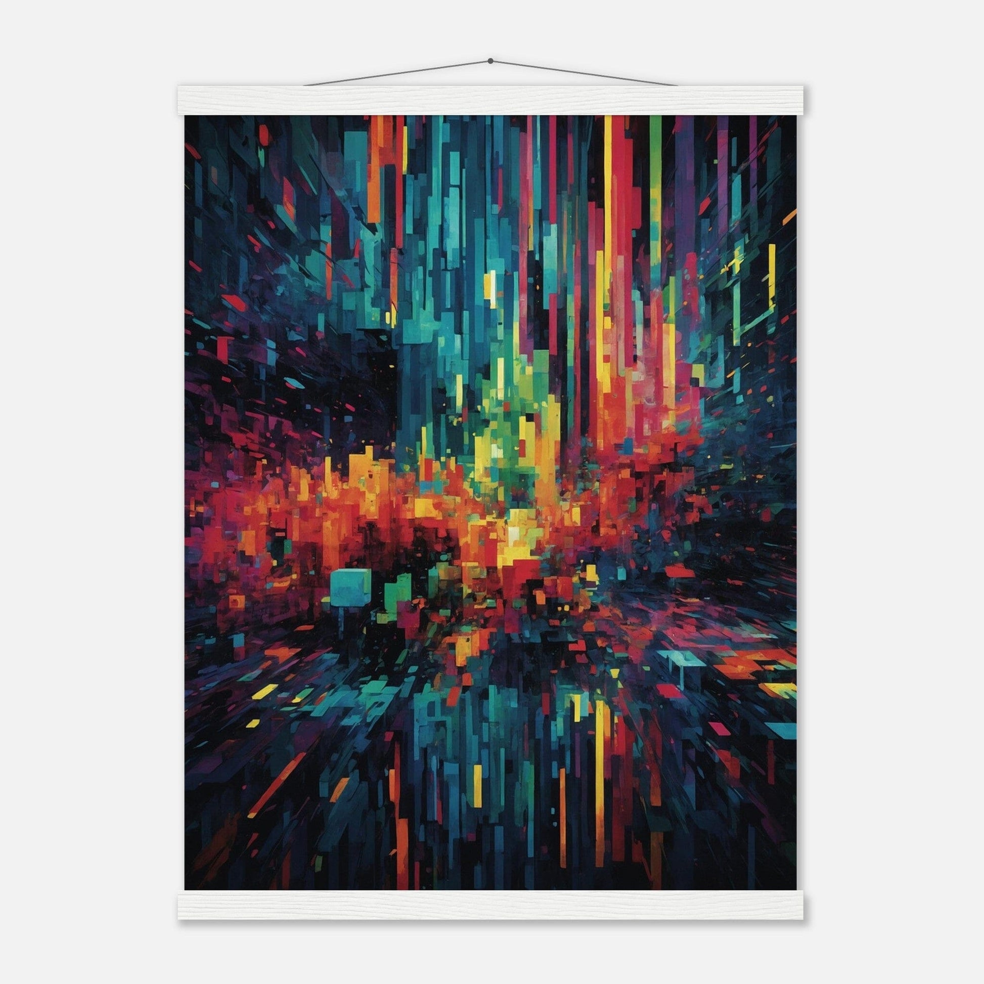 Premium Matte Paper Poster with Hanger - Minimalistische Kunstpräsentation mit Holzhänger Print Material Modern Masterpieces 45x60 cm / 18x24″ White wall hanger 
