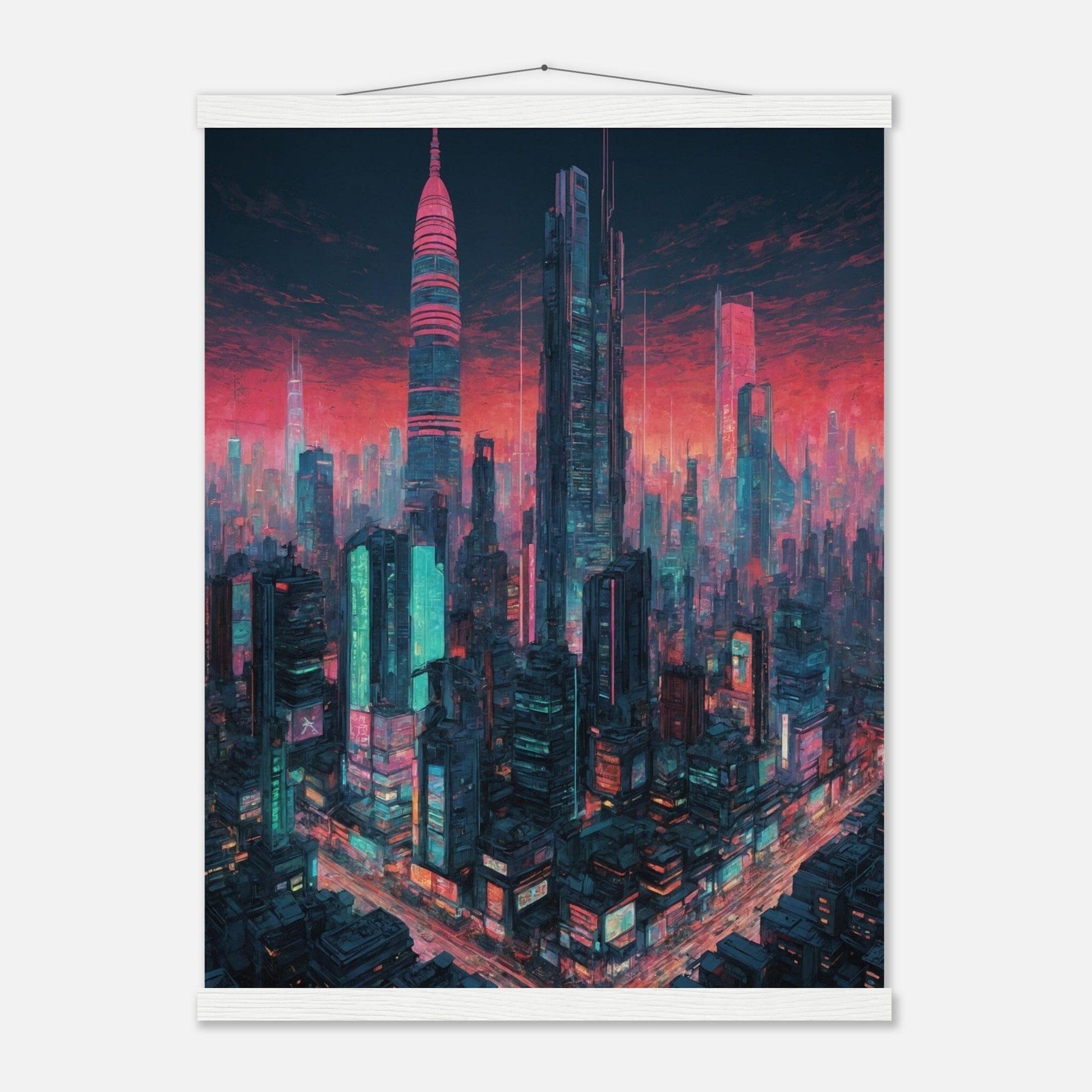 Premium Matte Paper Poster with Hanger - Minimalistische Kunstpräsentation mit Holzhänger Print Material Modern Masterpieces 45x60 cm / 18x24″ White wall hanger 