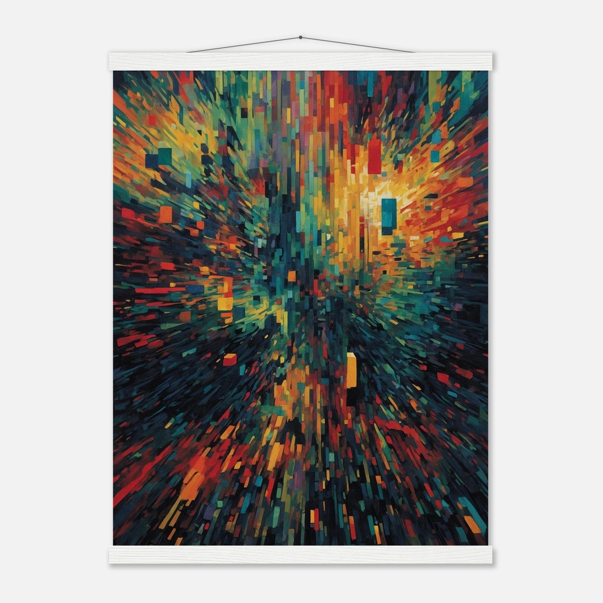 Premium Matte Paper Poster with Hanger - Minimalistische Kunstpräsentation mit Holzhänger Print Material Modern Masterpieces 45x60 cm / 18x24″ White wall hanger 