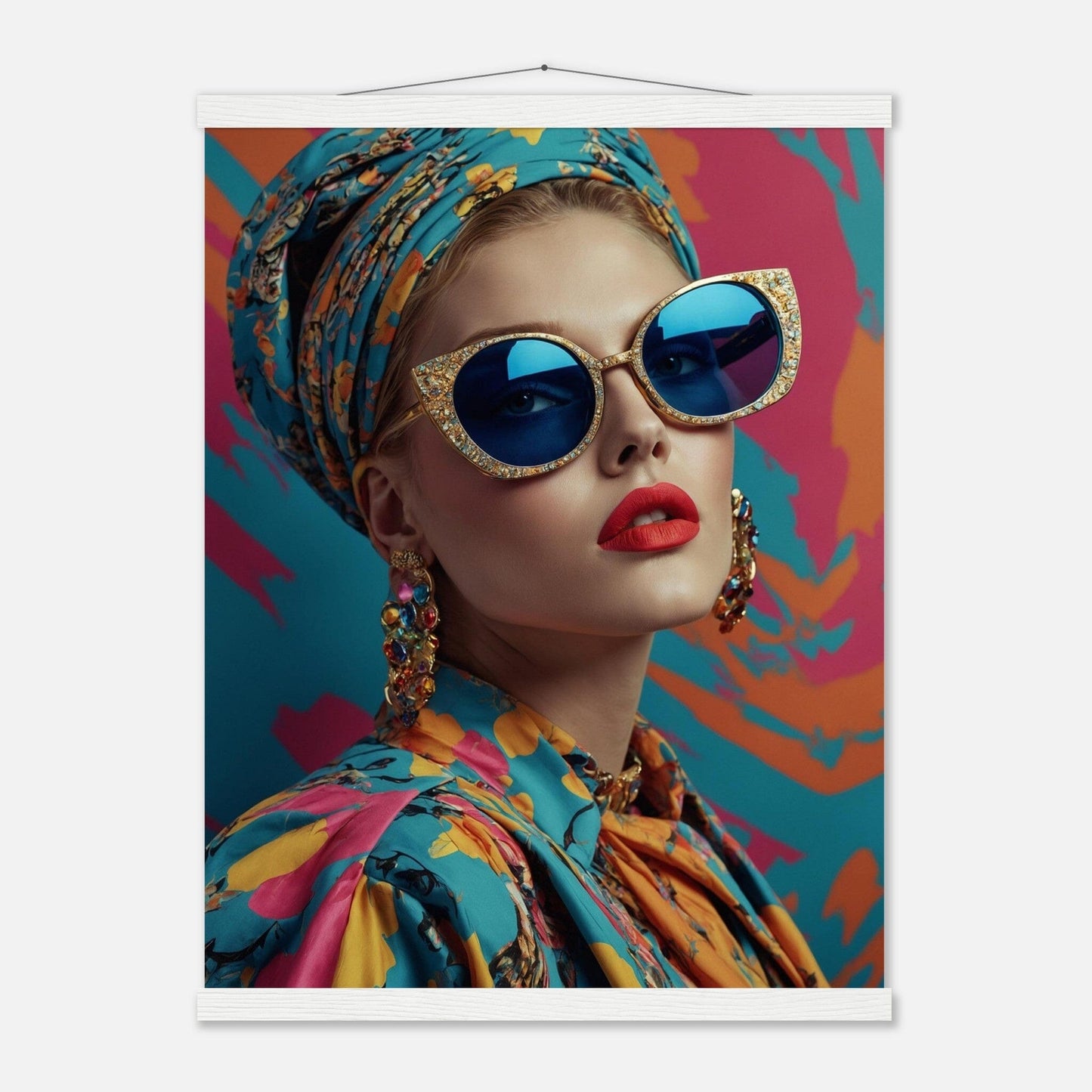 Premium Matte Paper Poster with Hanger - Minimalistische Kunstpräsentation mit Holzhänger Print Material Modern Masterpieces 45x60 cm / 18x24″ White wall hanger 