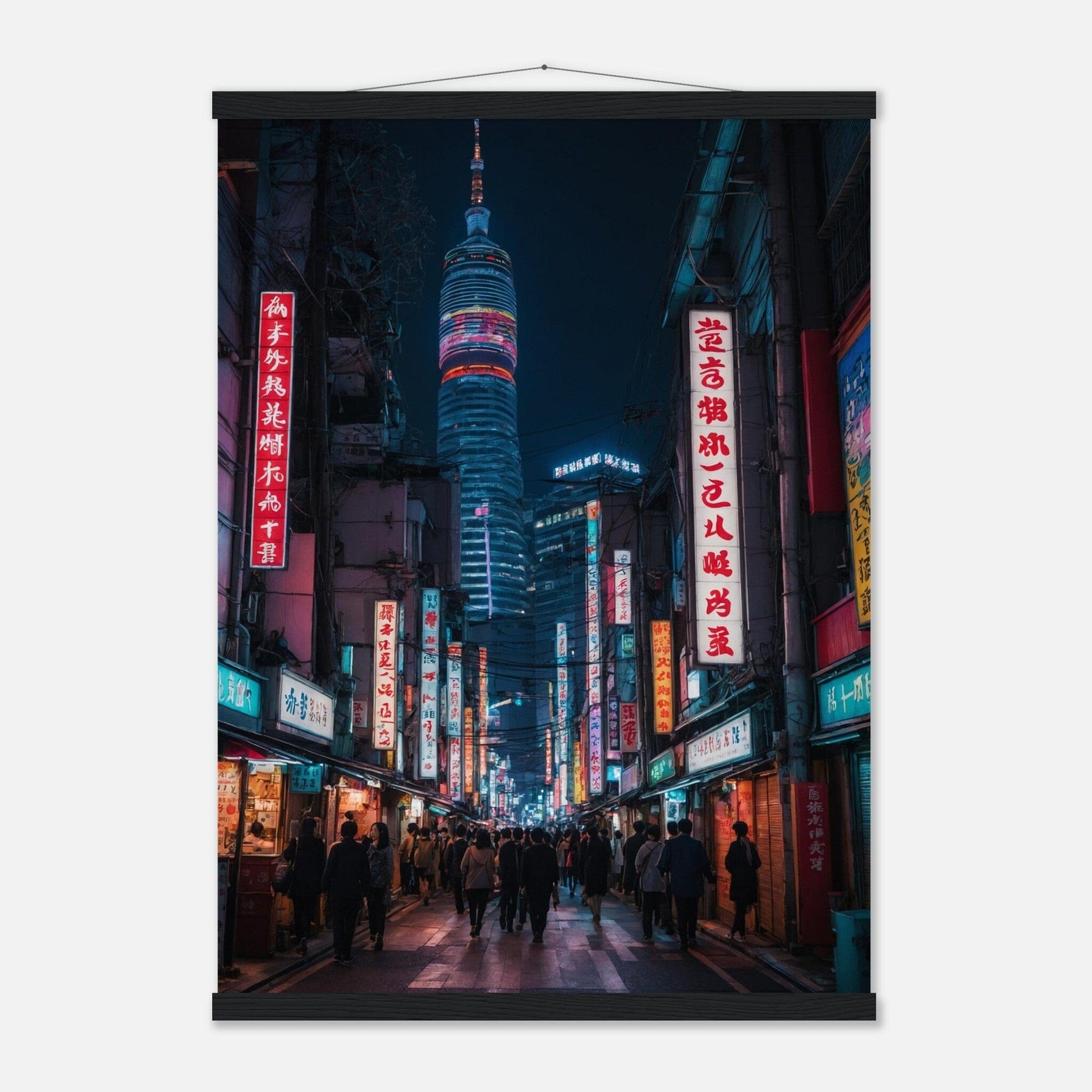 Premium Matte Paper Poster with Hanger - Minimalistische Kunstpräsentation mit Holzhänger Print Material Modern Masterpieces 50x70 cm / 20x28″ Black wall hanger 