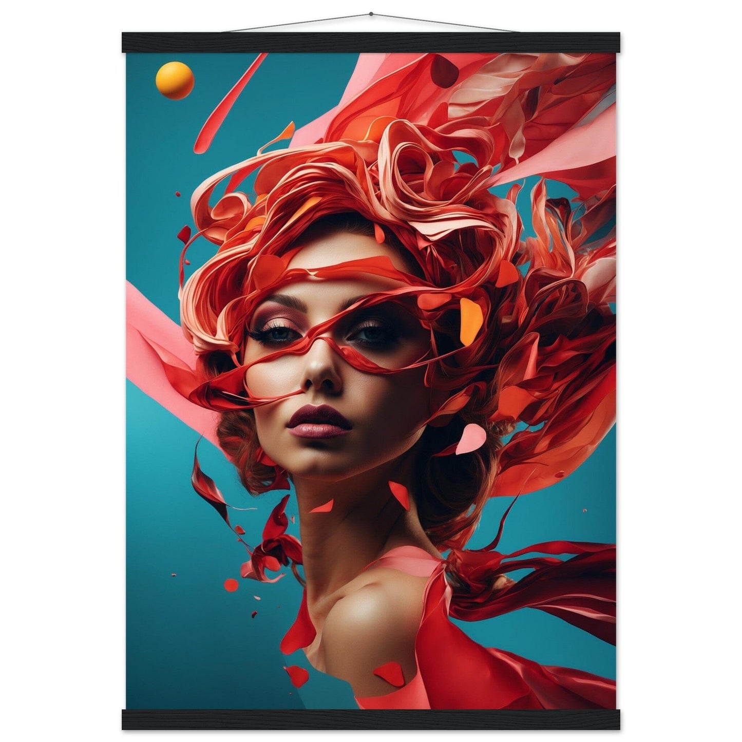 Premium Matte Paper Poster with Hanger - Minimalistische Kunstpräsentation mit Holzhänger Print Material Modern Masterpieces 50x70 cm / 20x28″ Black wall hanger 