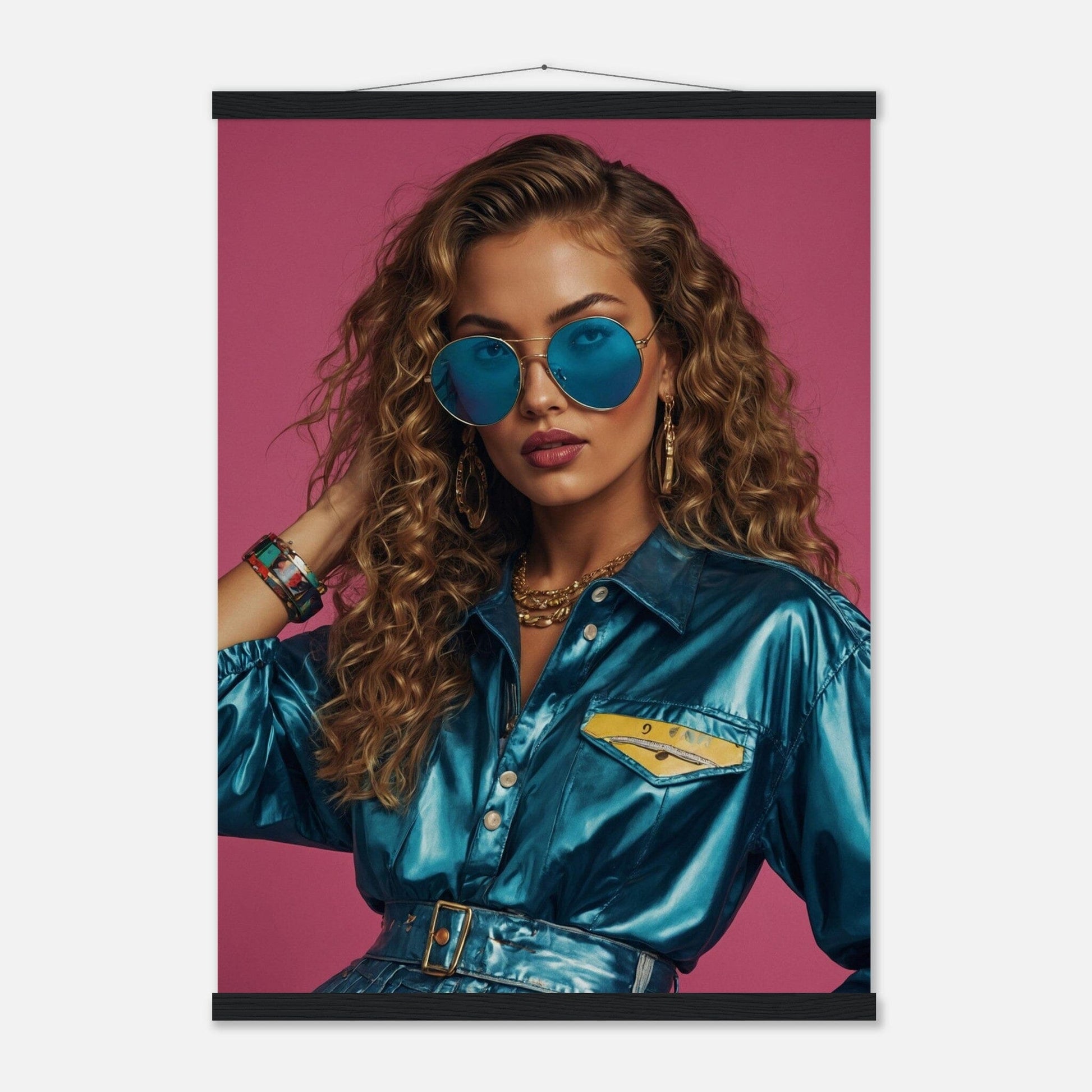 Premium Matte Paper Poster with Hanger - Minimalistische Kunstpräsentation mit Holzhänger Print Material Modern Masterpieces 50x70 cm / 20x28″ Black wall hanger 