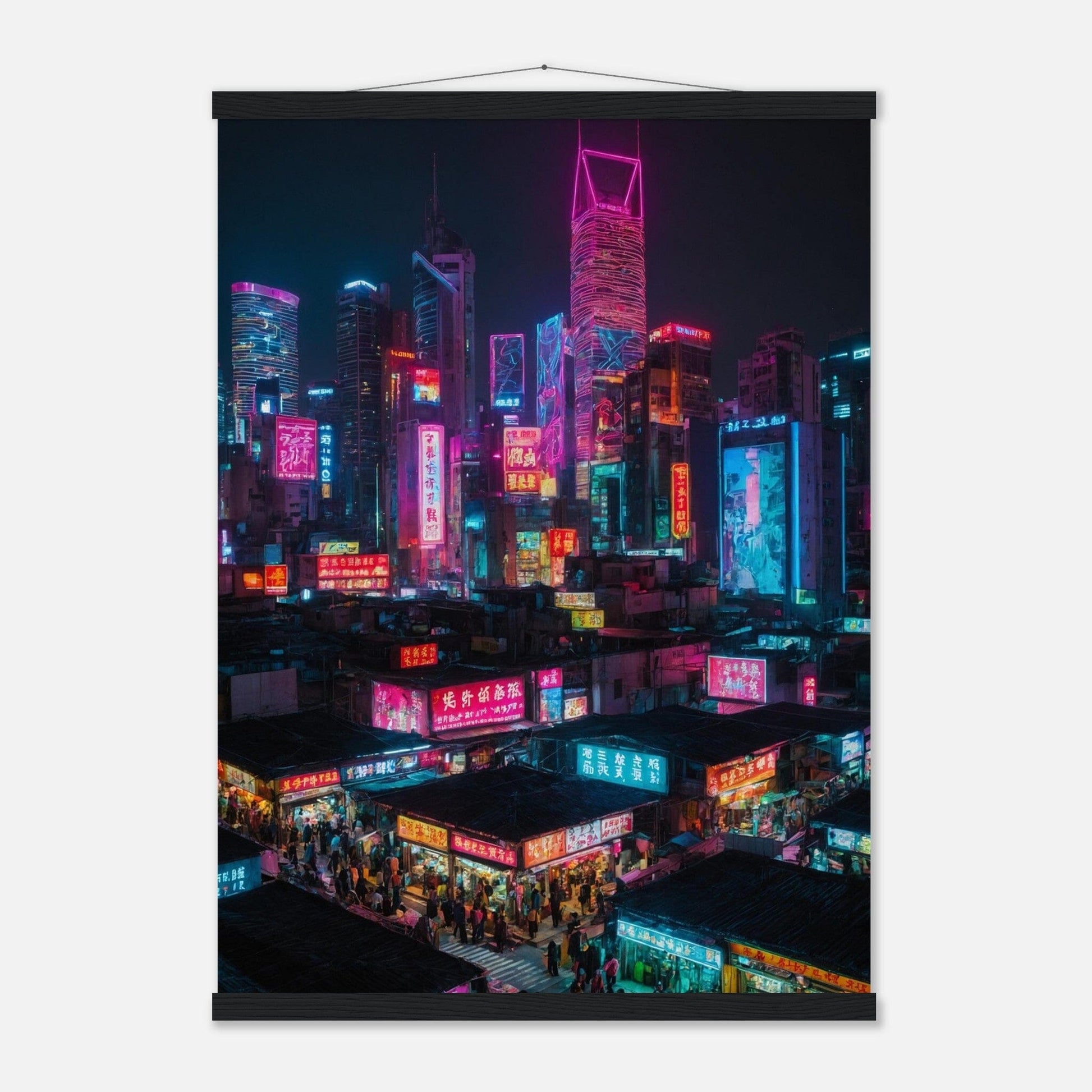 Premium Matte Paper Poster with Hanger - Minimalistische Kunstpräsentation mit Holzhänger Print Material Modern Masterpieces 50x70 cm / 20x28″ Black wall hanger 