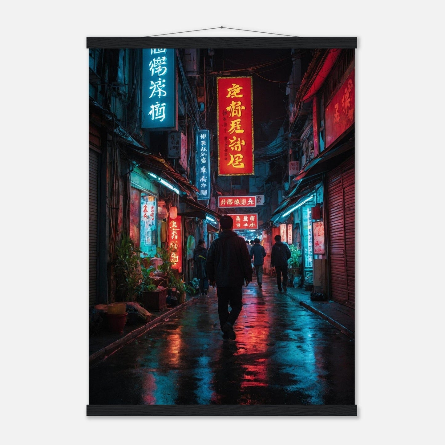 Premium Matte Paper Poster with Hanger - Minimalistische Kunstpräsentation mit Holzhänger Print Material Modern Masterpieces 50x70 cm / 20x28″ Black wall hanger 