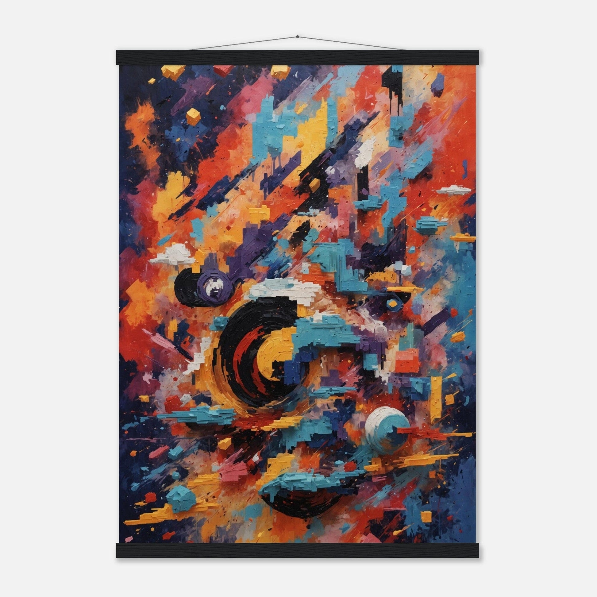 Premium Matte Paper Poster with Hanger - Minimalistische Kunstpräsentation mit Holzhänger Print Material Modern Masterpieces 50x70 cm / 20x28″ Black wall hanger 