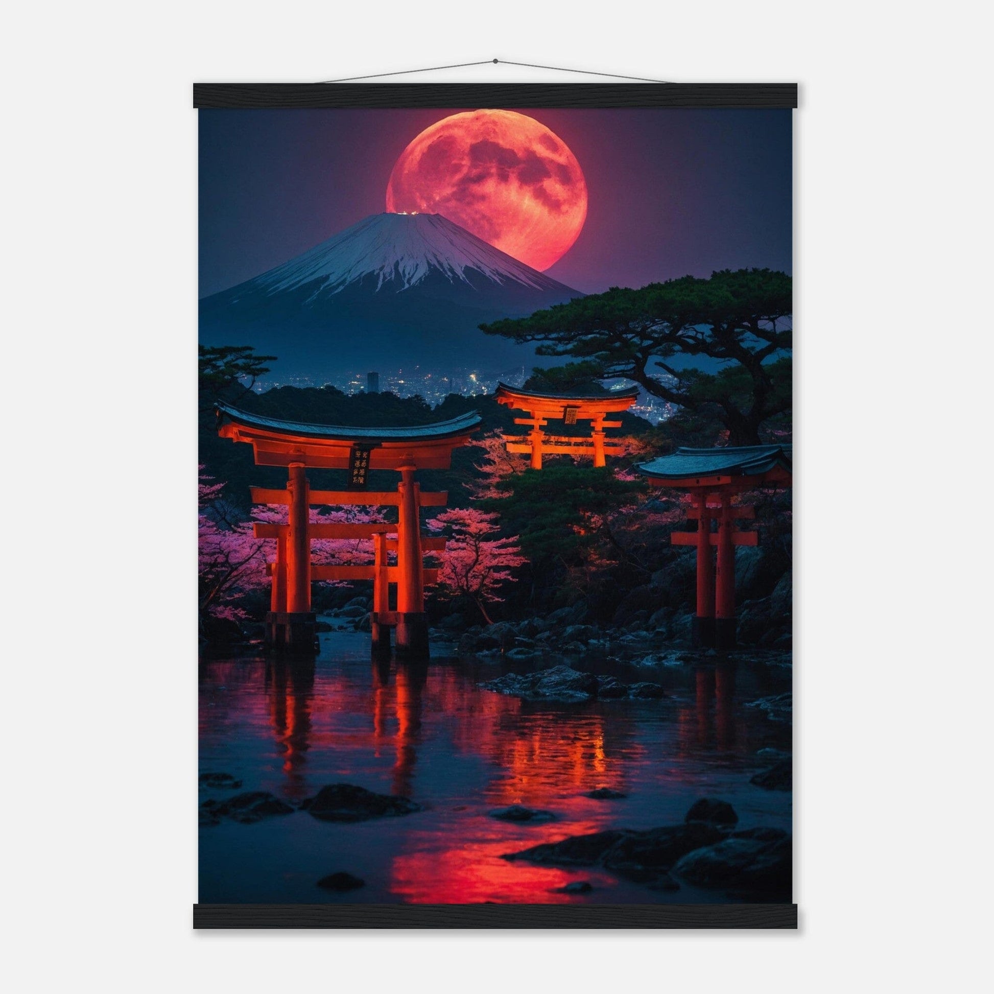 Premium Matte Paper Poster with Hanger - Minimalistische Kunstpräsentation mit Holzhänger Print Material Modern Masterpieces 50x70 cm / 20x28″ Black wall hanger 