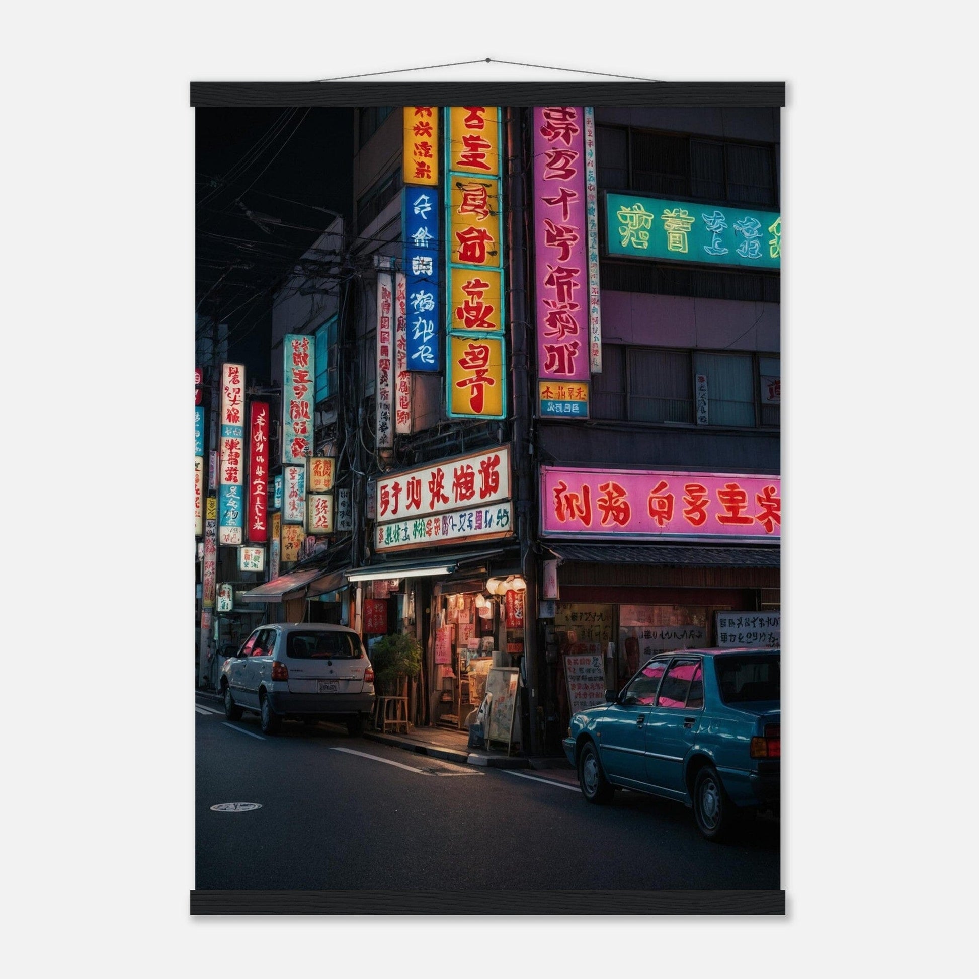 Premium Matte Paper Poster with Hanger - Minimalistische Kunstpräsentation mit Holzhänger Print Material Modern Masterpieces 50x70 cm / 20x28″ Black wall hanger 
