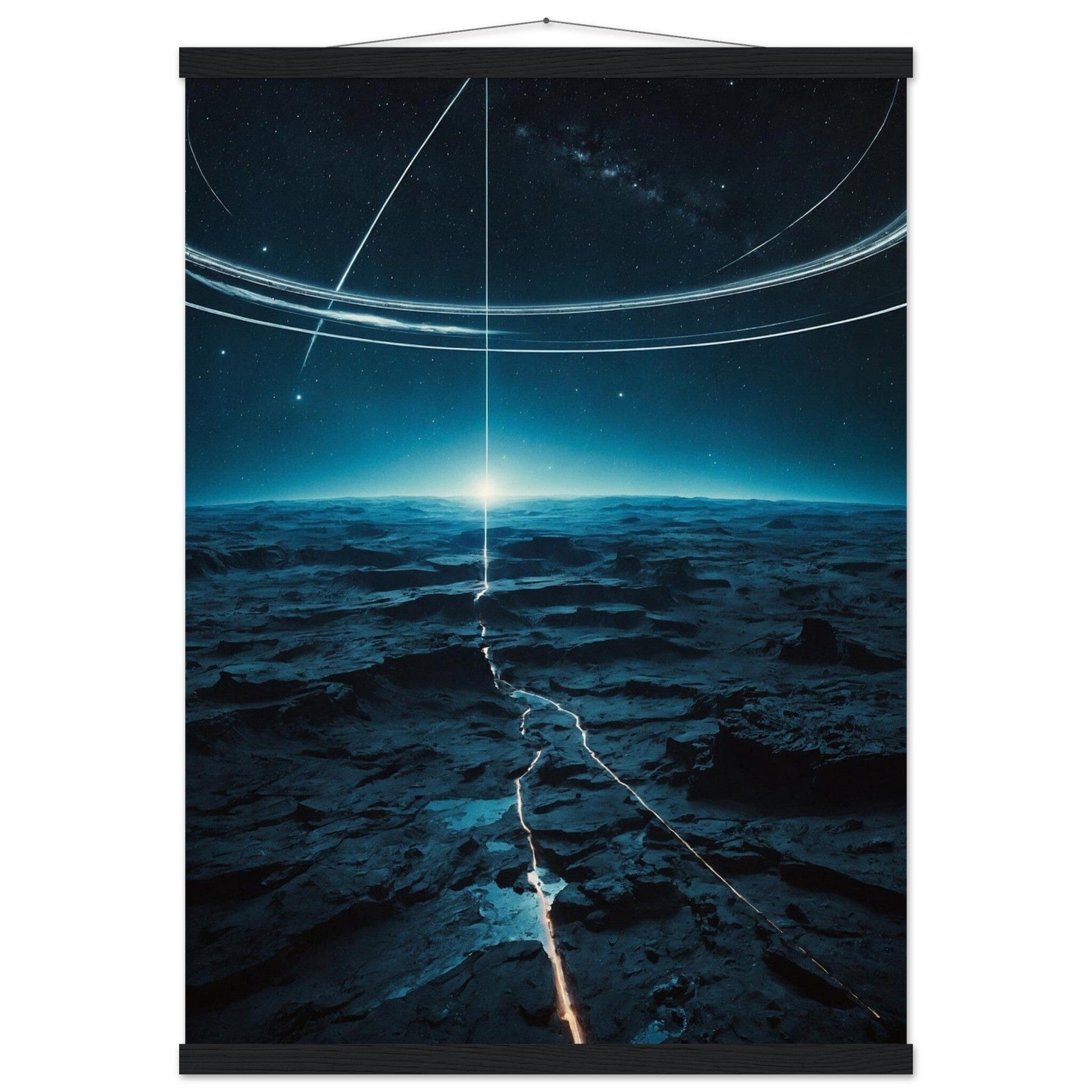 Premium Matte Paper Poster with Hanger - Minimalistische Kunstpräsentation mit Holzhänger Print Material Modern Masterpieces 50x70 cm / 20x28″ Black wall hanger 